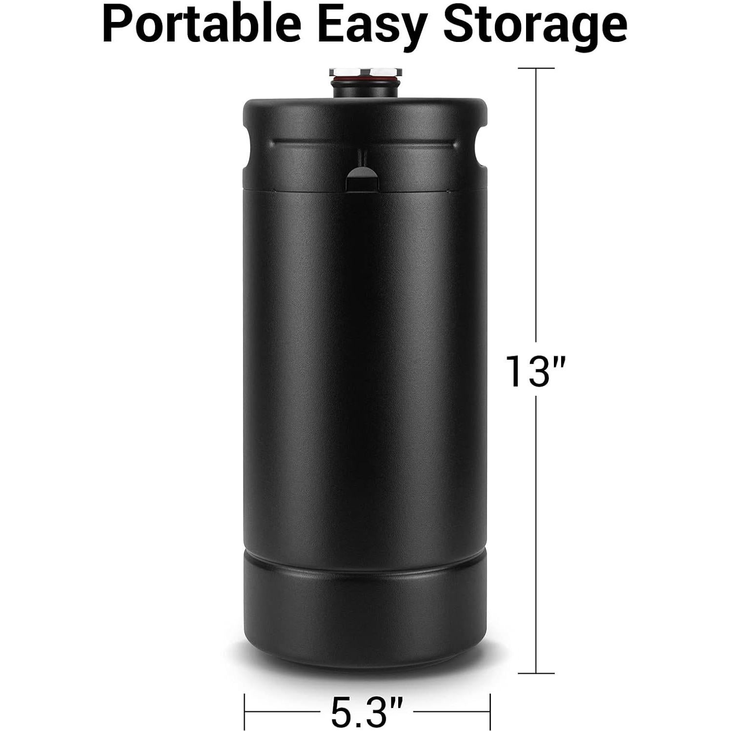 Mini Barril Acero Inoxidable 1.14kg 33cm para Cerveza