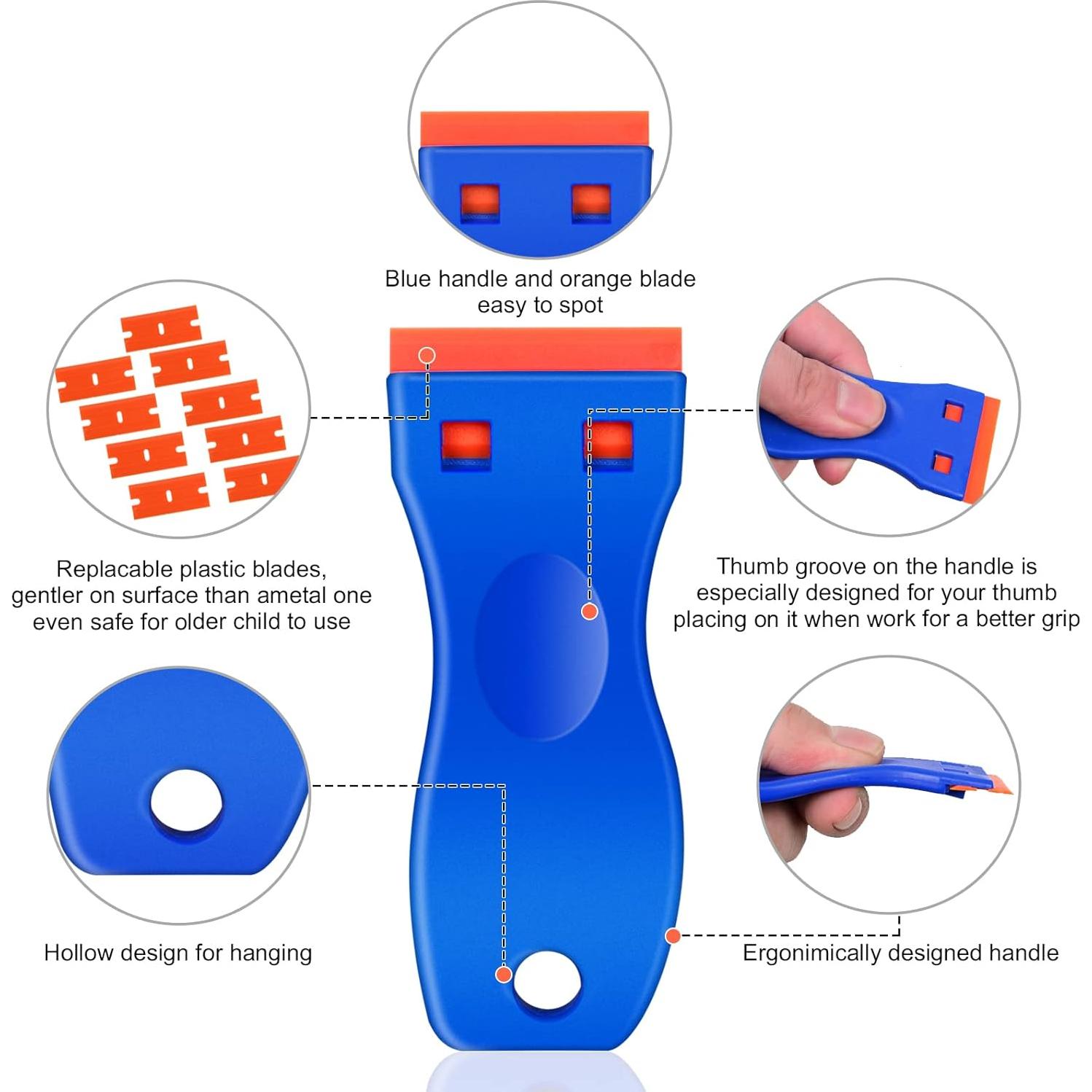 Raspador de limpieza MTNZXZ con 3 cuchillas y 50+30 unidades