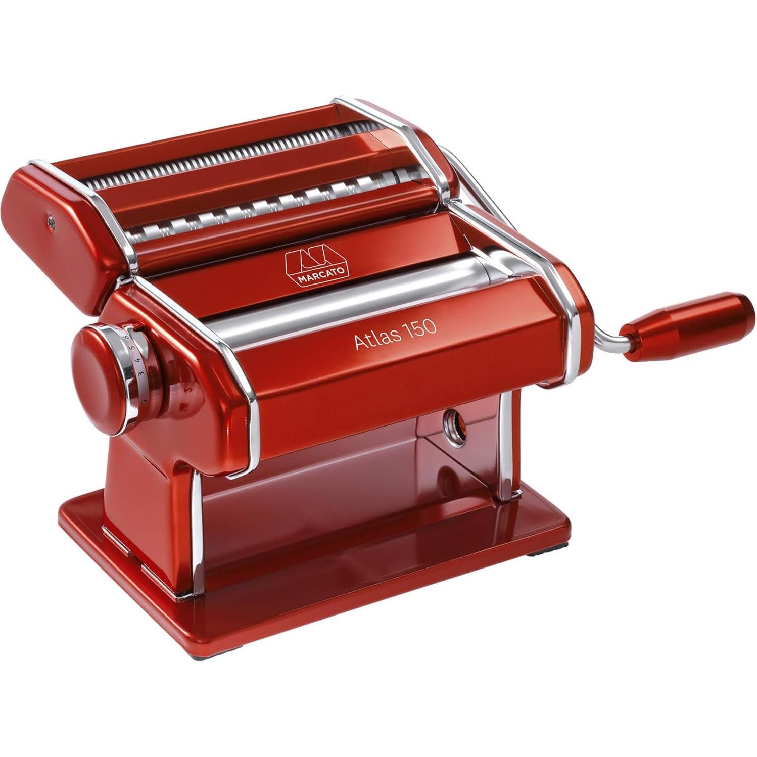 Máquina de Pasta Marcato Atlas 150 Roja Manual 2 cuchillas