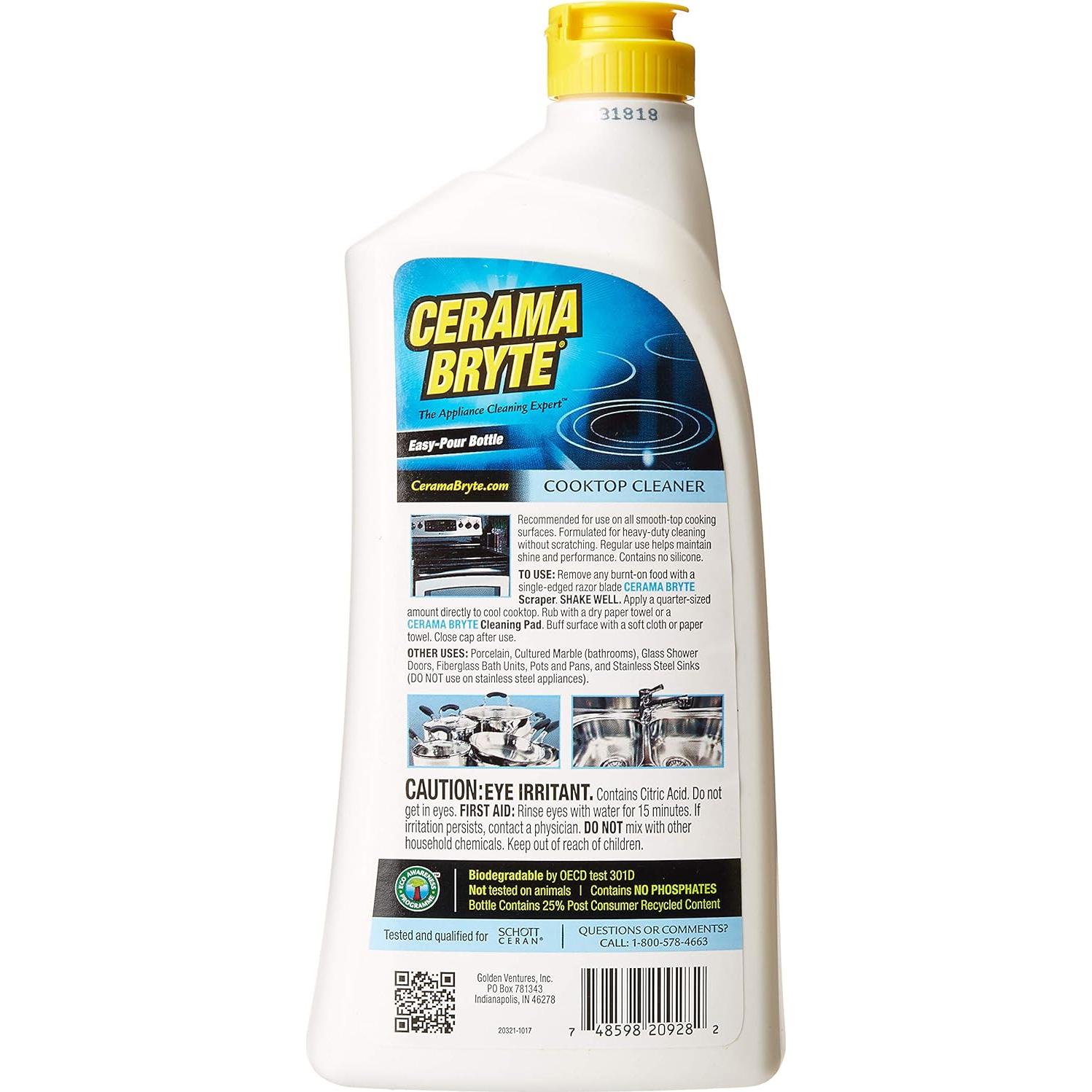 Limpiador de Cocina Cerámica Cerama Bryte 828ml con Raspador