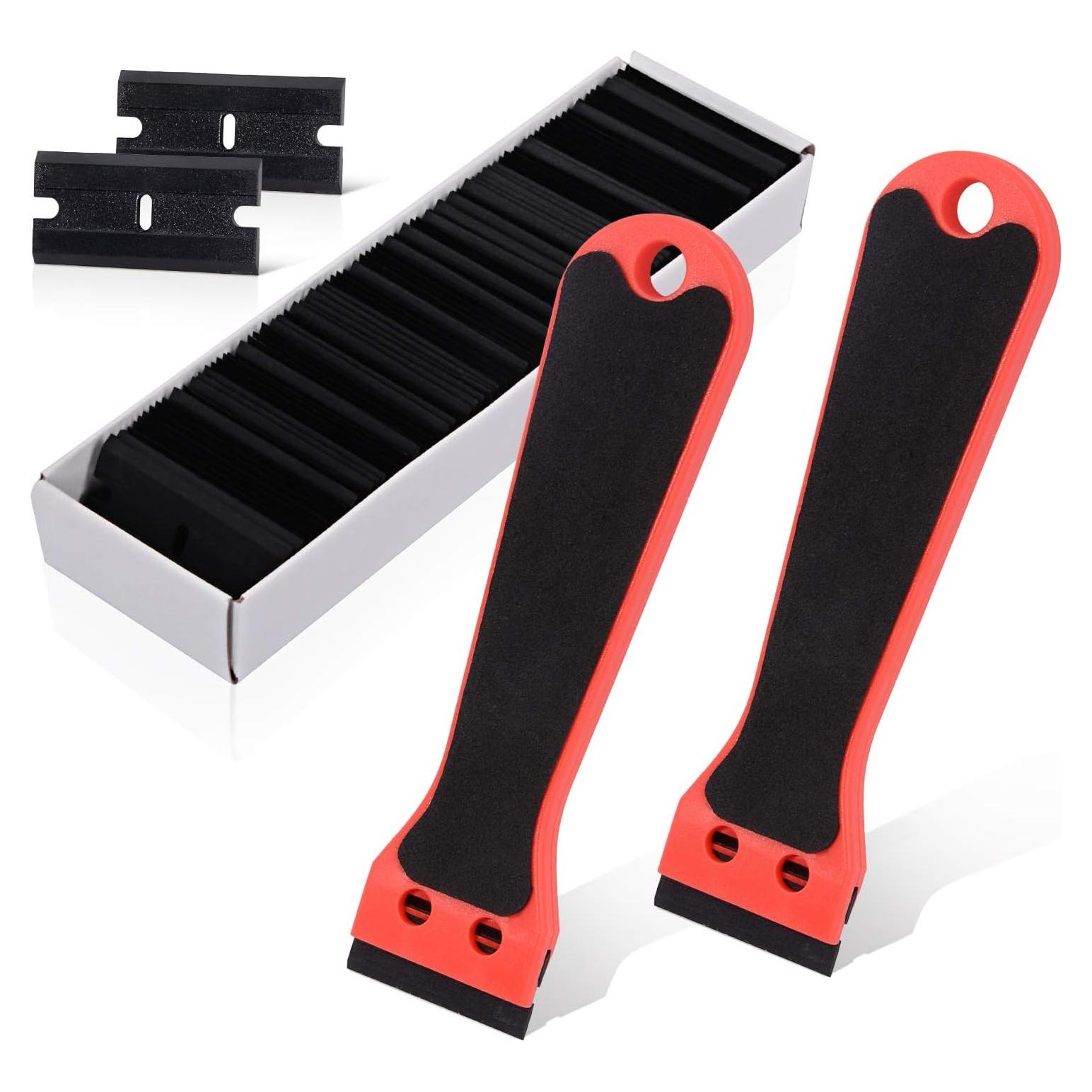 Raspador de Plástico EHDIS 2 Pcs con 100 Cuchillas