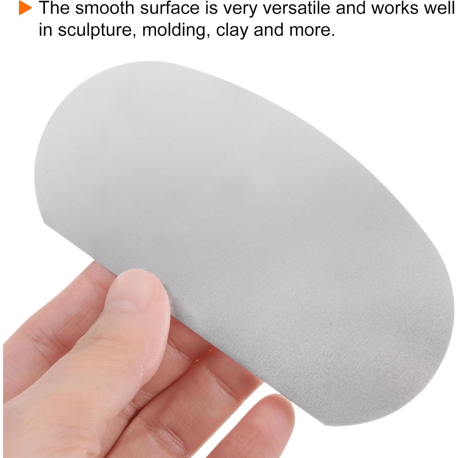 Raspadores de Arcilla Inoxidable HARFINGTON 4 Piezas 10x5 cm