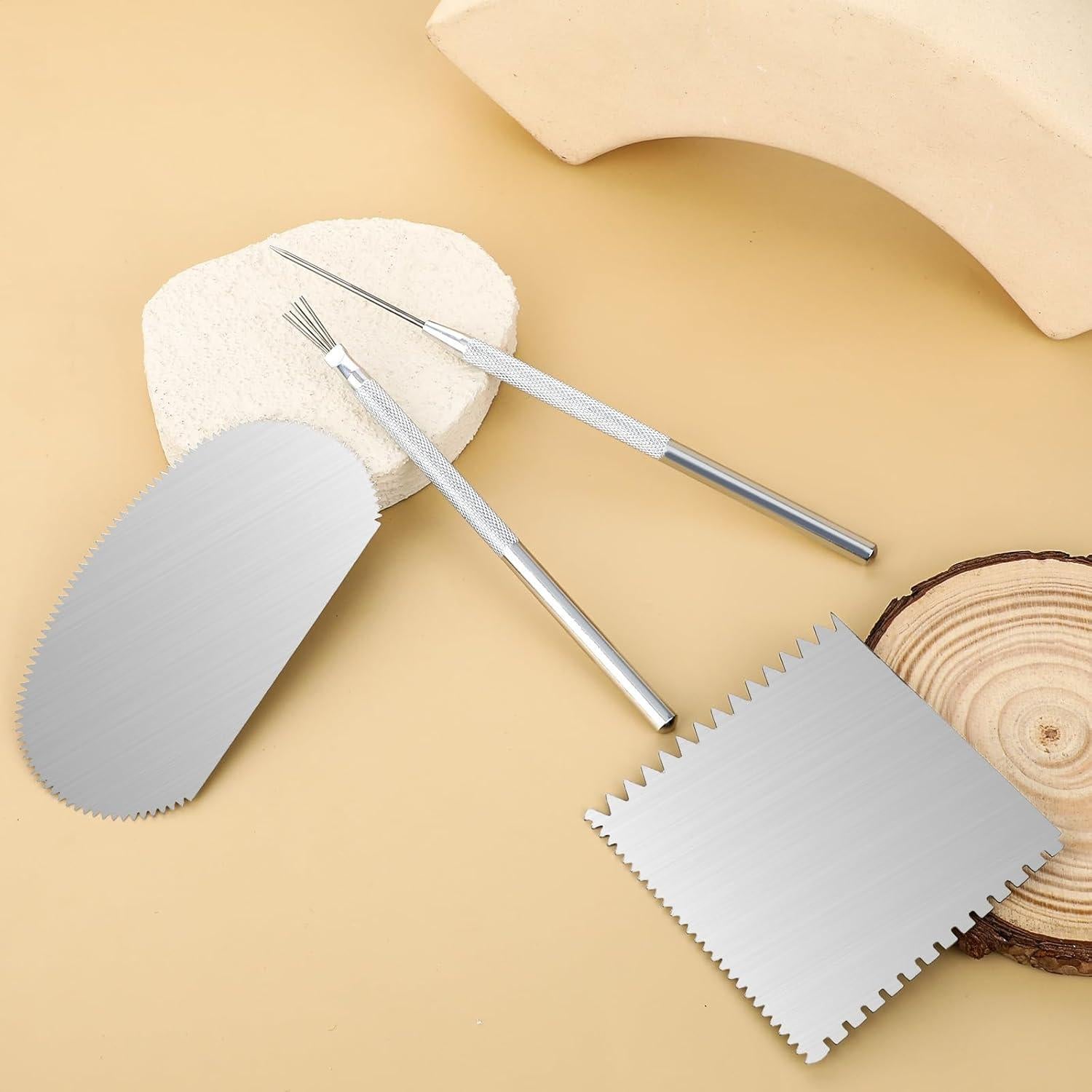 4 Herramientas de Escultura de Arcilla Styquenzer Acero Inoxidable