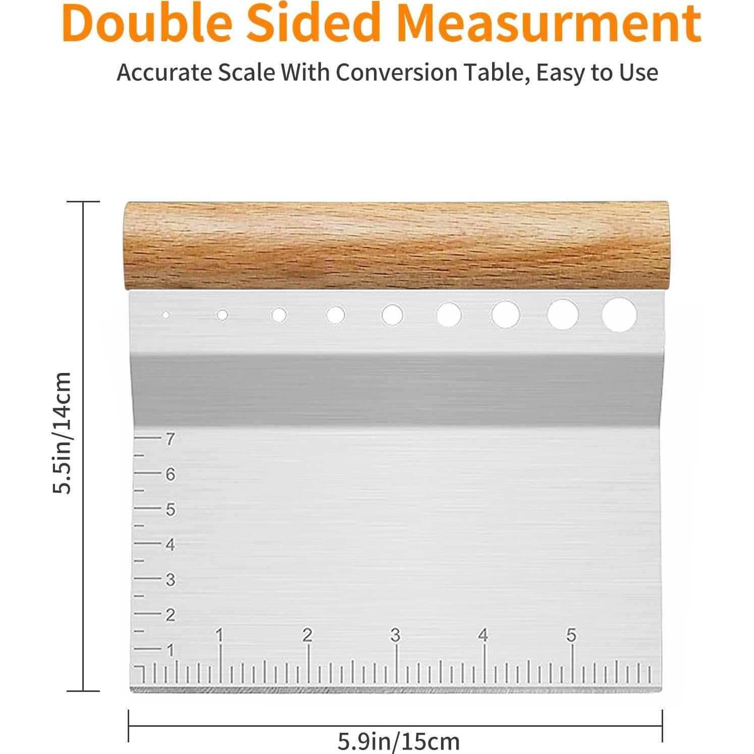 ALLTOP Raspador de Masa Acero Inoxidable 14.99x13.97cm