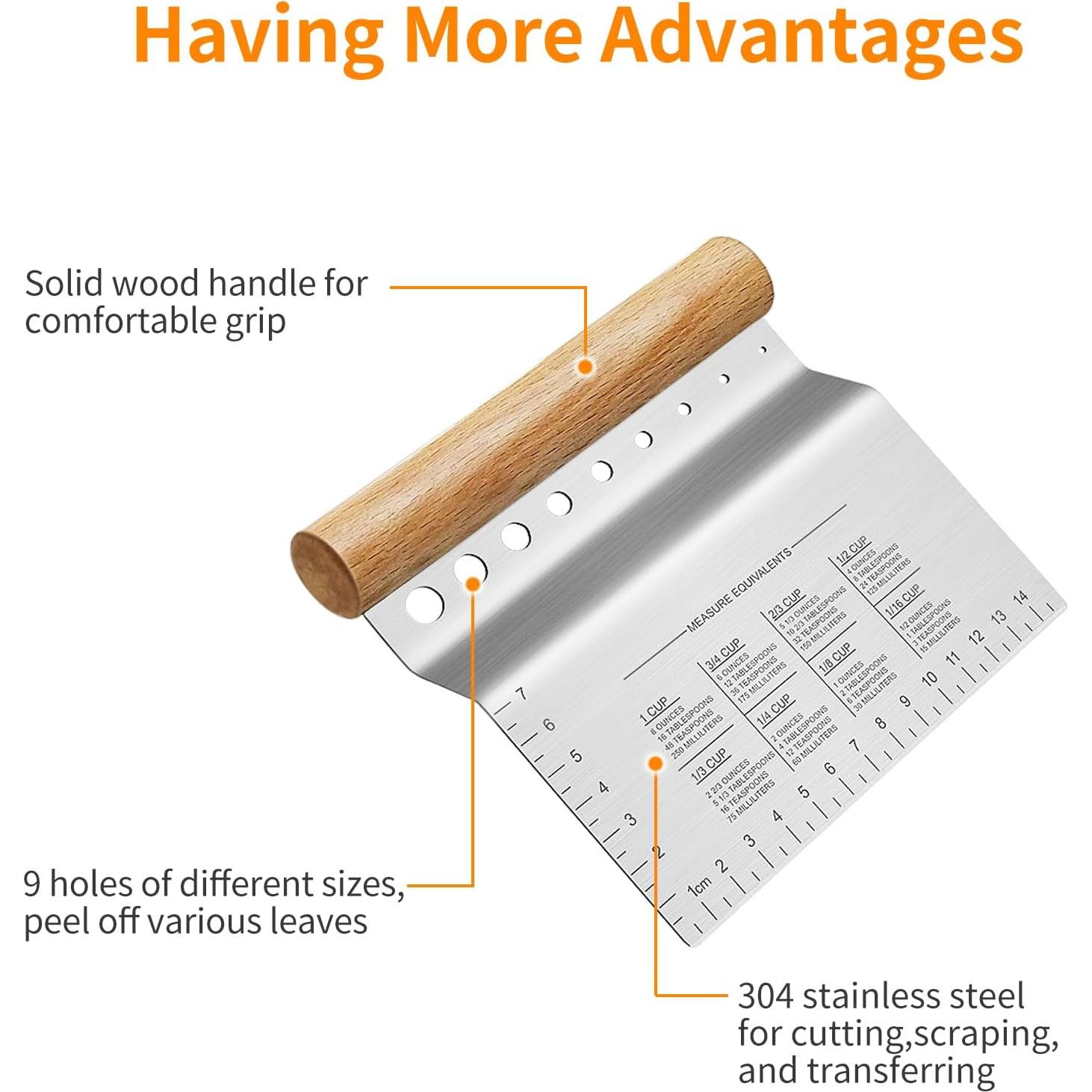 ALLTOP Raspador de Masa Acero Inoxidable 14.99x13.97cm