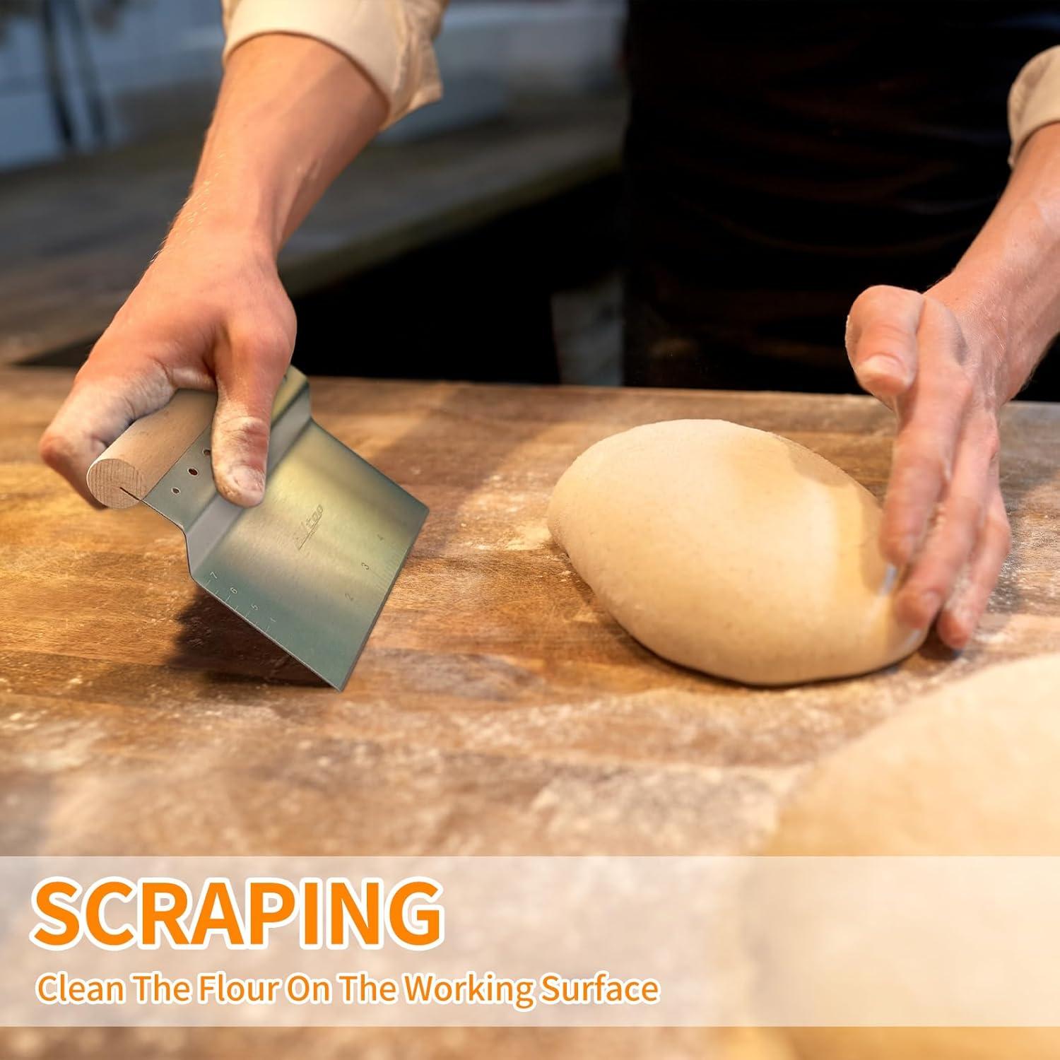 ALLTOP Raspador de Masa Acero Inoxidable 14.99x13.97cm