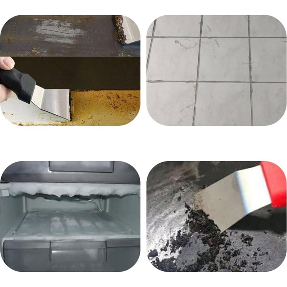 Raspador de Acero Inoxidable 4every 2 Piezas Curva y Recta