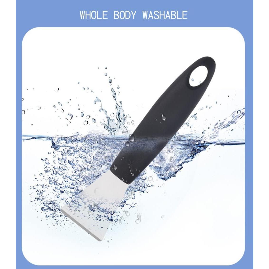 Raspador de Acero Inoxidable 4every 2 Piezas Curva y Recta