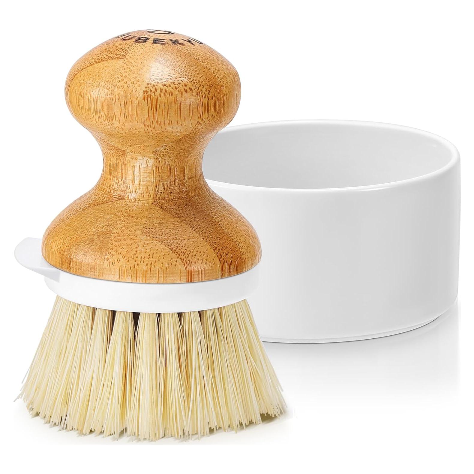 Cepillo de Platos SUBEKYU de Bambú con Dispensador y Raspador