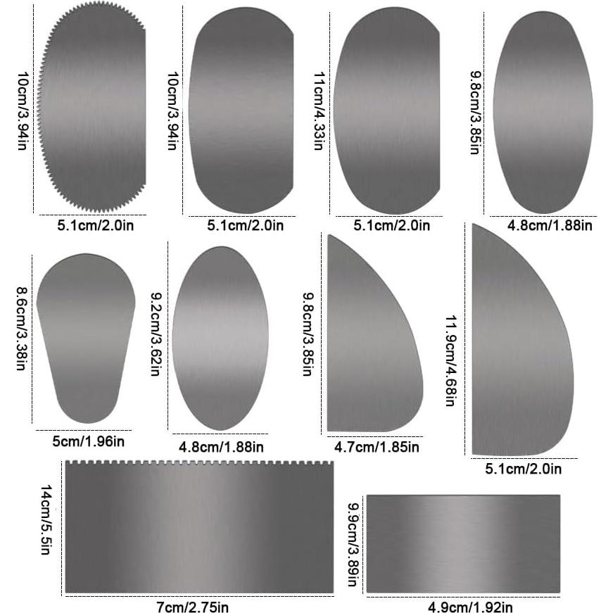 Herramienta de Raspado de Acero Inoxidable Takelablaze 10 Piezas