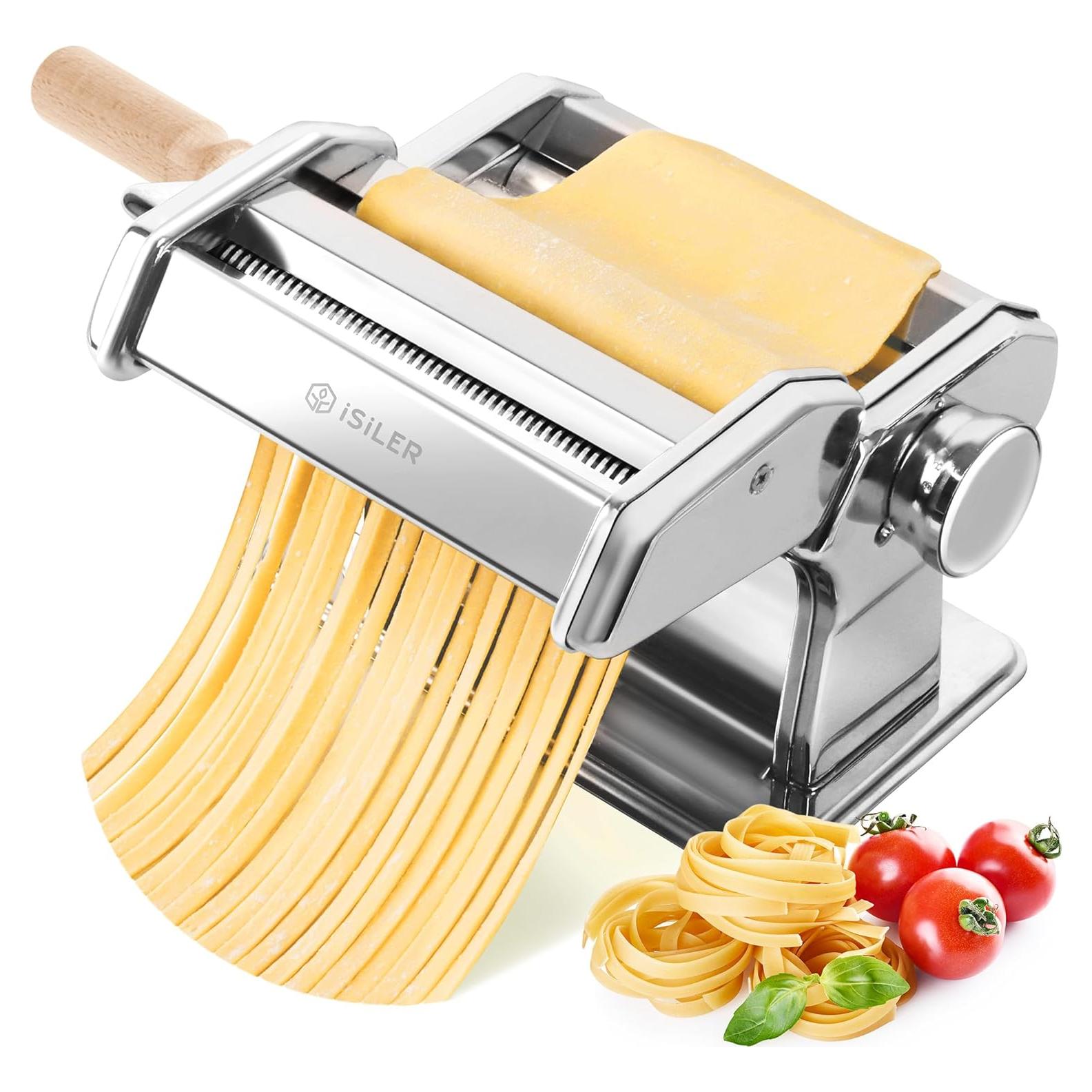 Máquina de Pasta ISILER 2 en 1 con 9 Grosor Ajustable