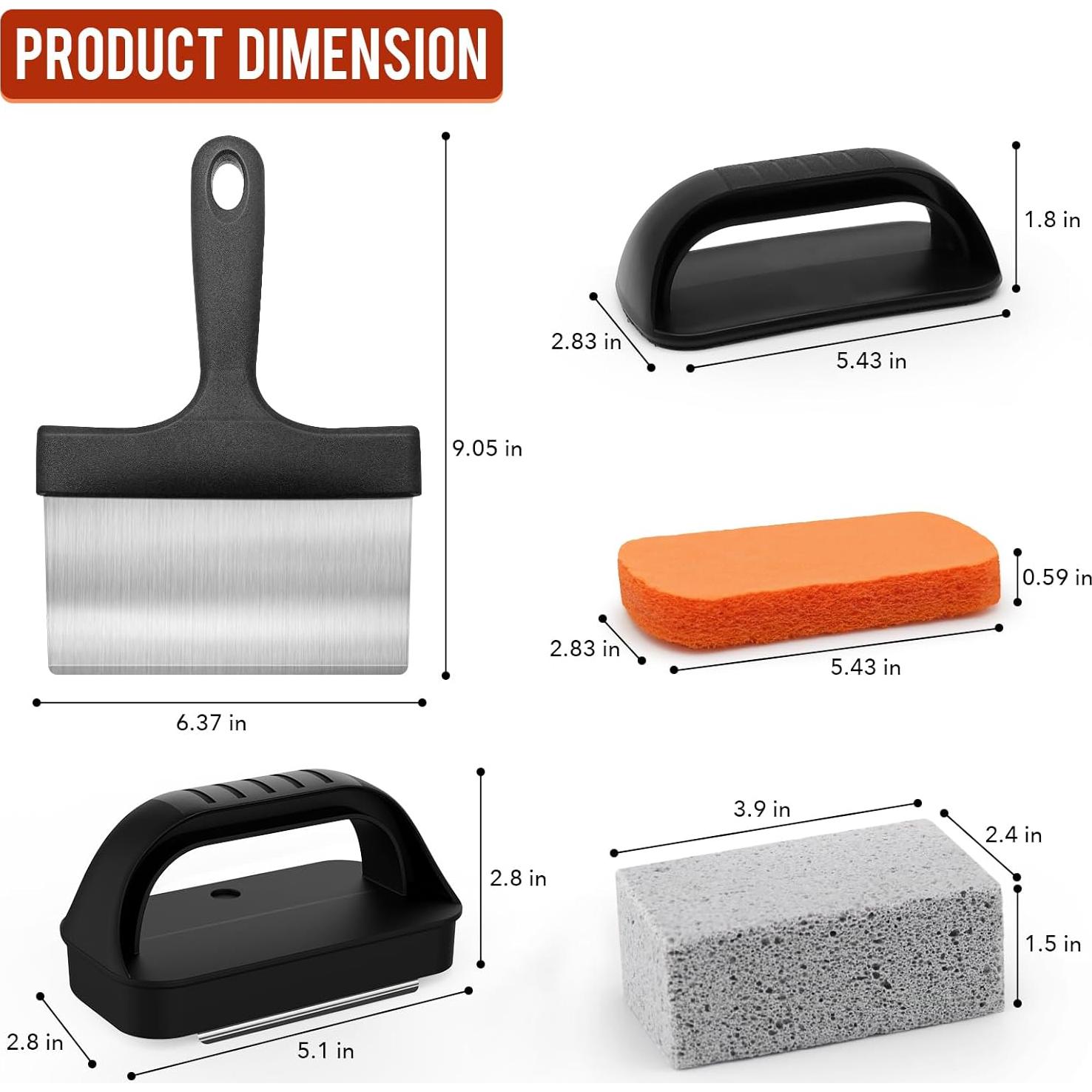 Kit de limpieza para plancha AWEASROY con raspador y piedra