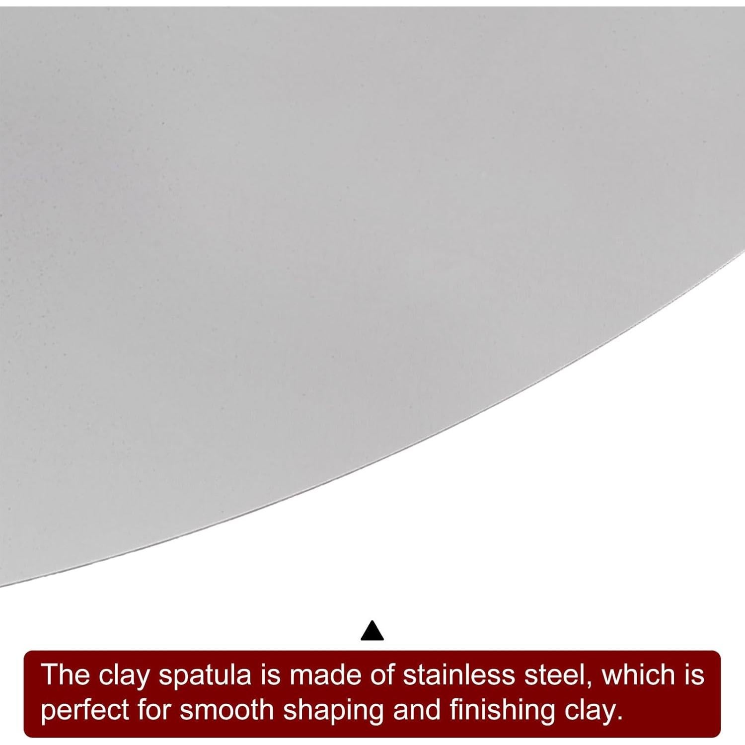 Raspadores de Arcilla Inoxidable HARFINGTON 4 Piezas 14x10cm