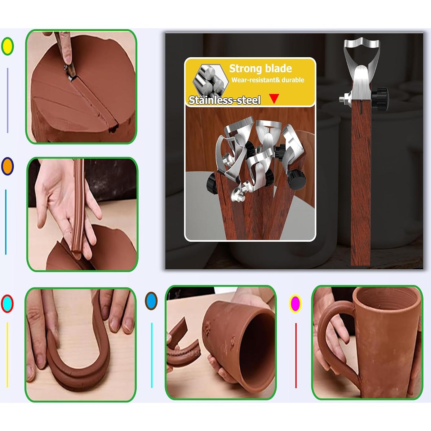 GEOCCI Herramienta de Cerámica para Hacer Mangos Estilo B