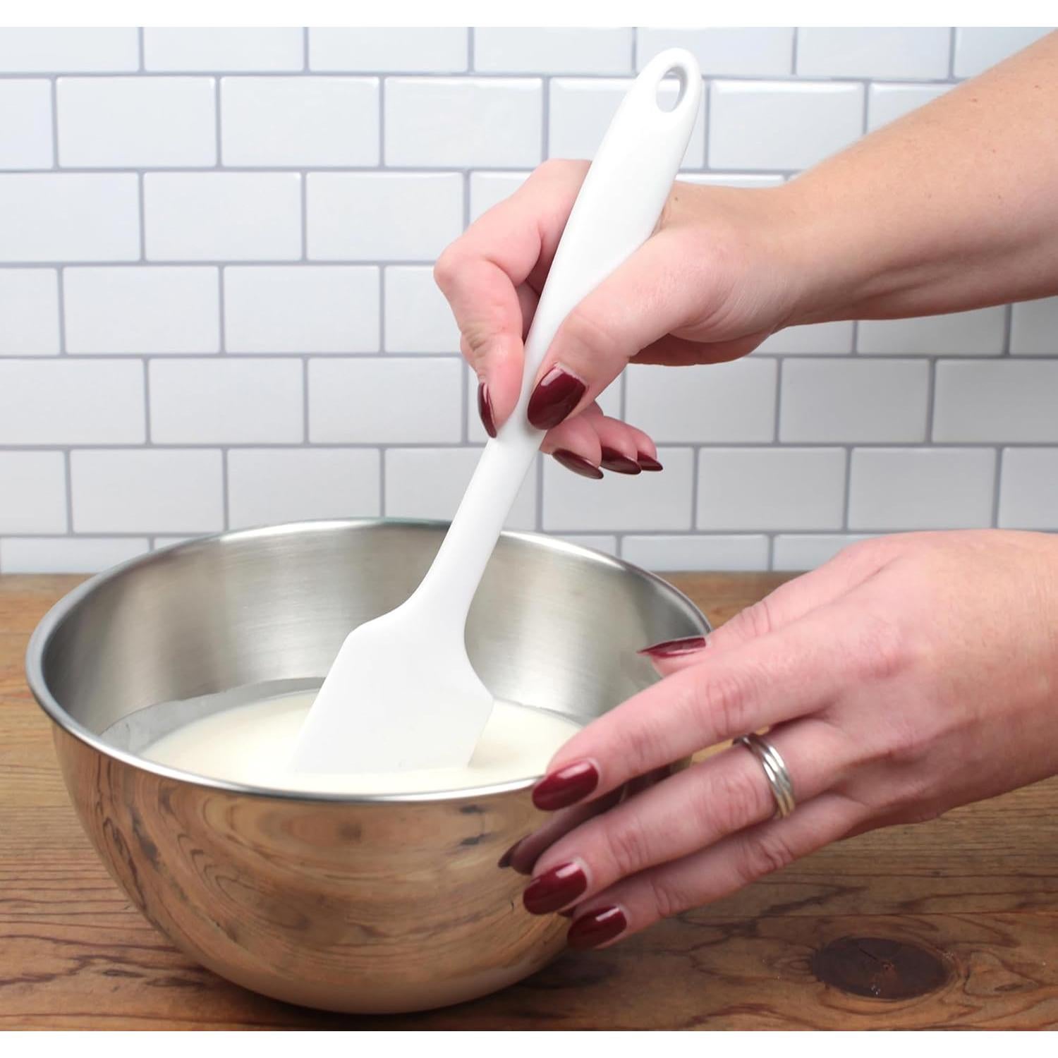 Espátula de Silicona RSVP International 27,94x5,08 cm Blanca