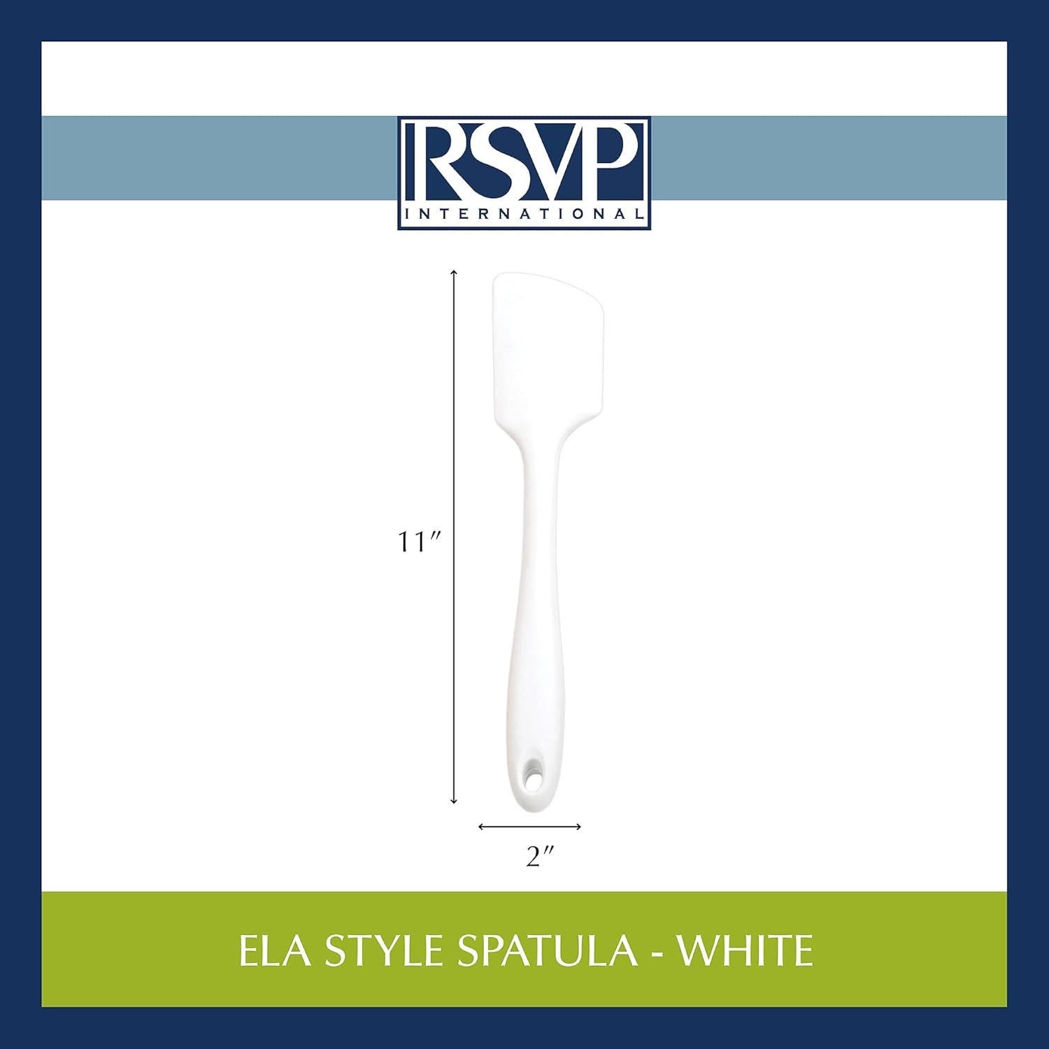 Espátula de Silicona RSVP International 27,94x5,08 cm Blanca
