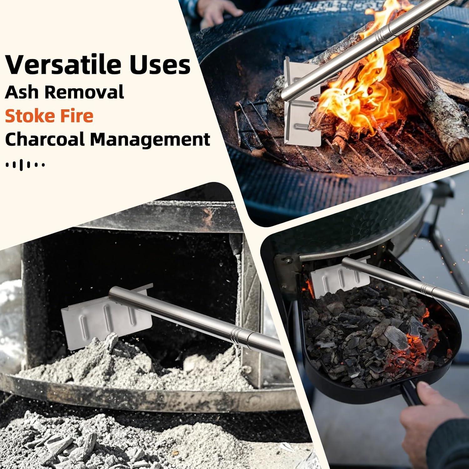 Rastrillo de Carbón BBQ Dakepole 73,66 cm Acero Inoxidable