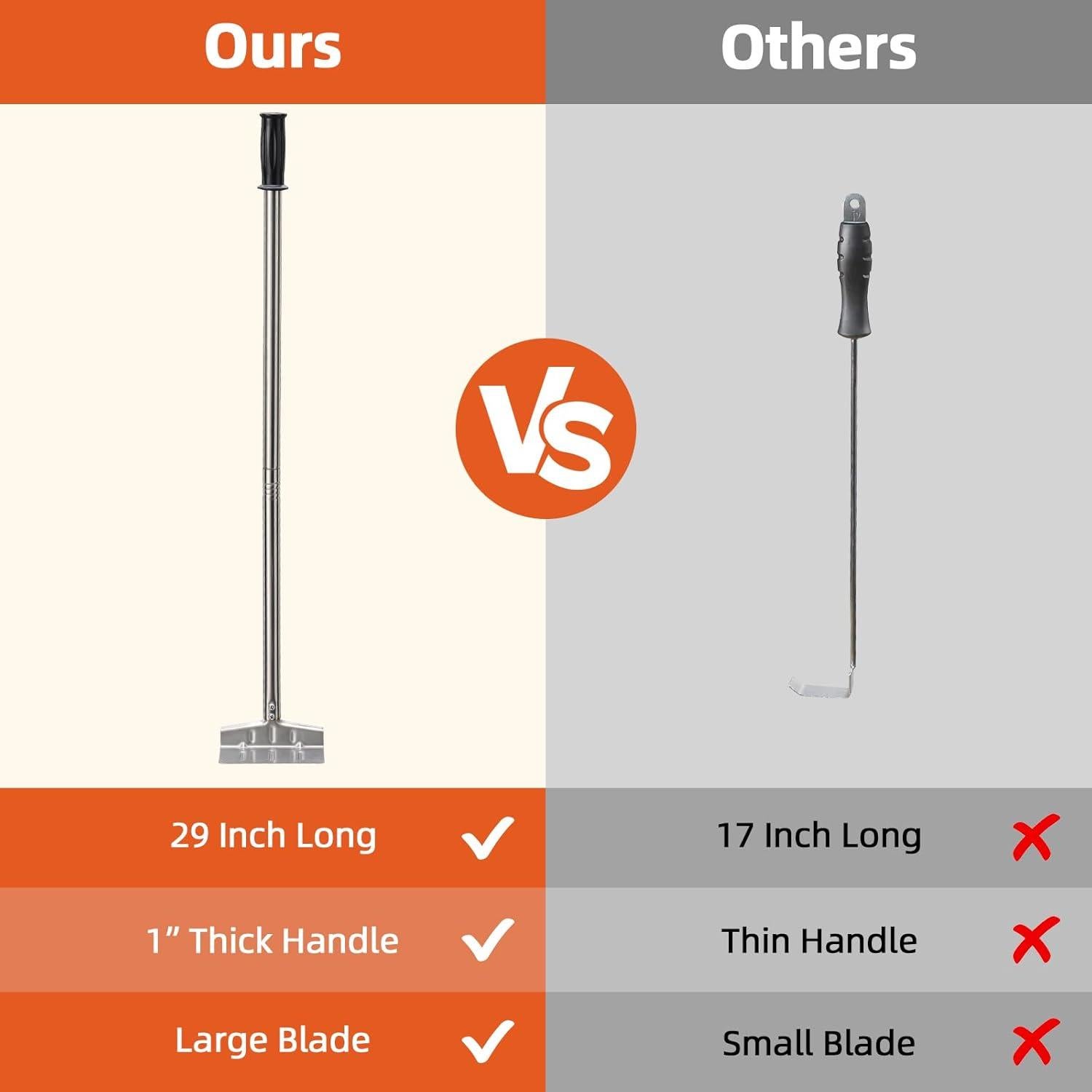 Rastrillo de Carbón BBQ Dakepole 73,66 cm Acero Inoxidable