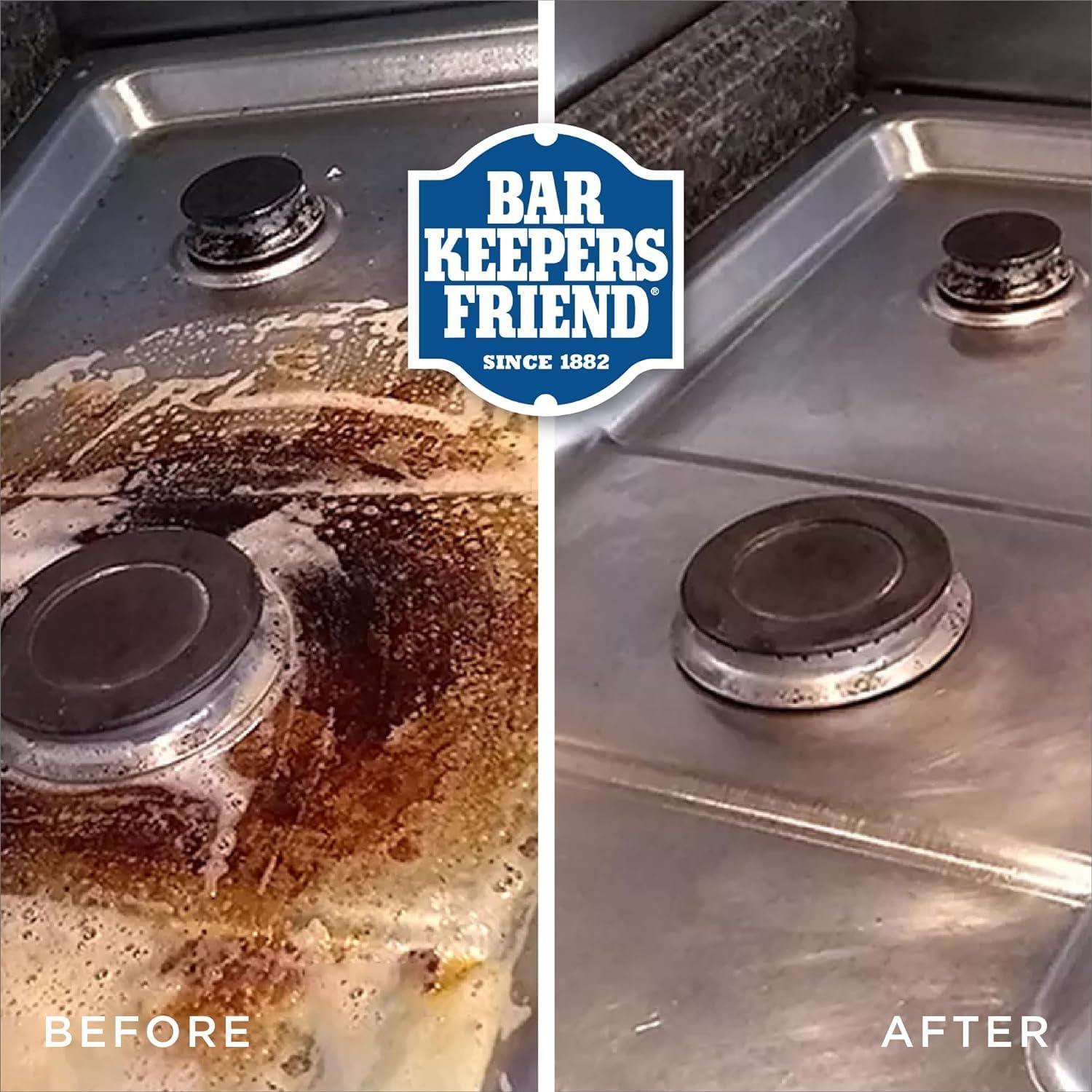 Limpiador de Cocina Bar Keepers Friend 385 ml + Paño y Raspador