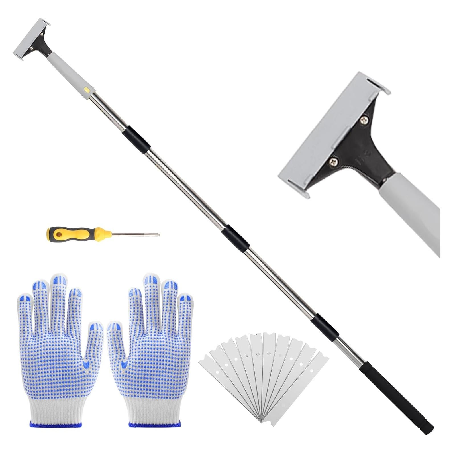 Raspador de Suelos Greeily 31-61" Mango Largo Acero Inoxidable