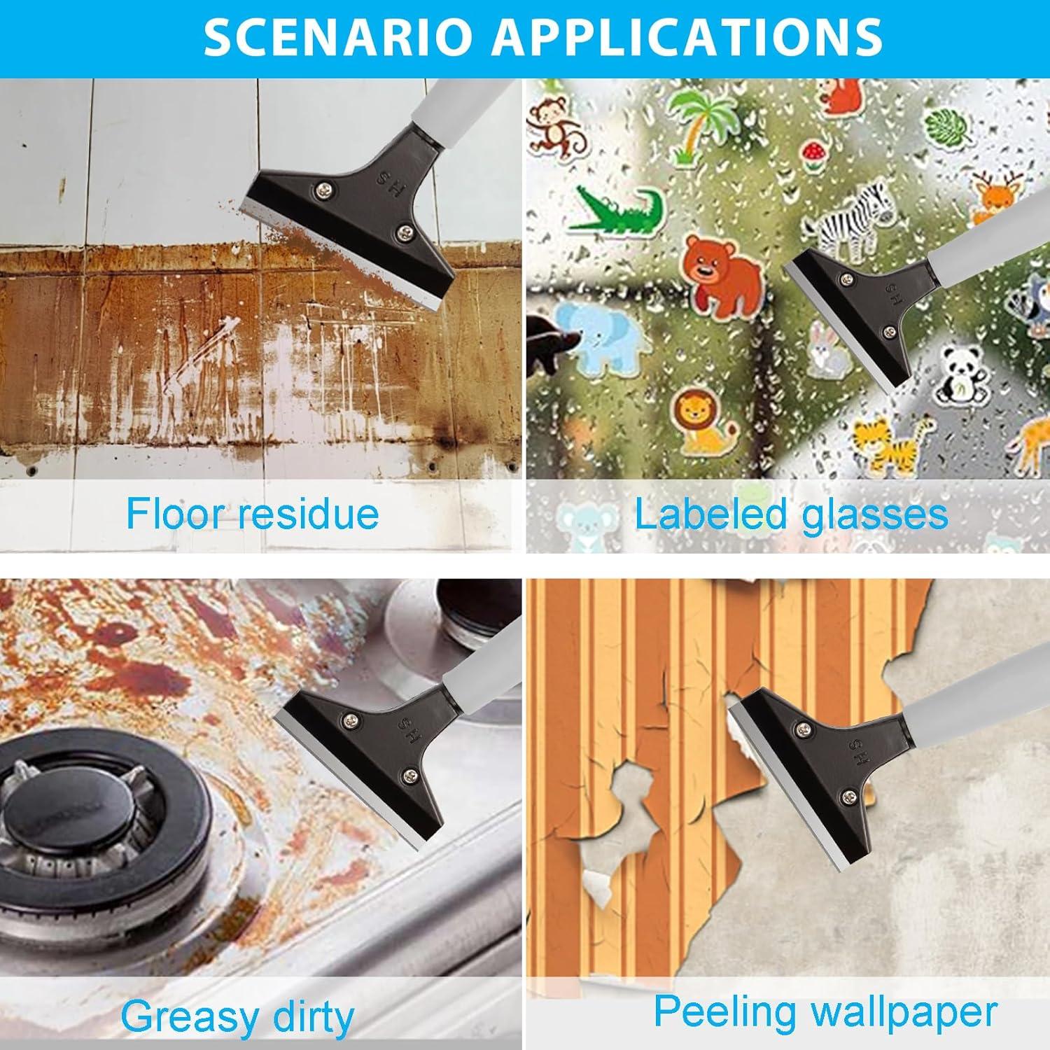 Raspador de Suelos Greeily 31-61" Mango Largo Acero Inoxidable