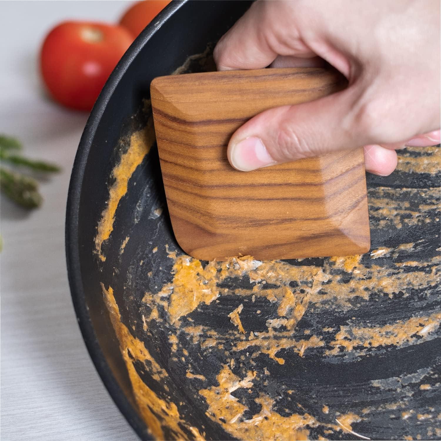 Raspadores de Madera de Teca FAAY - 2 Paquetes para Cocina