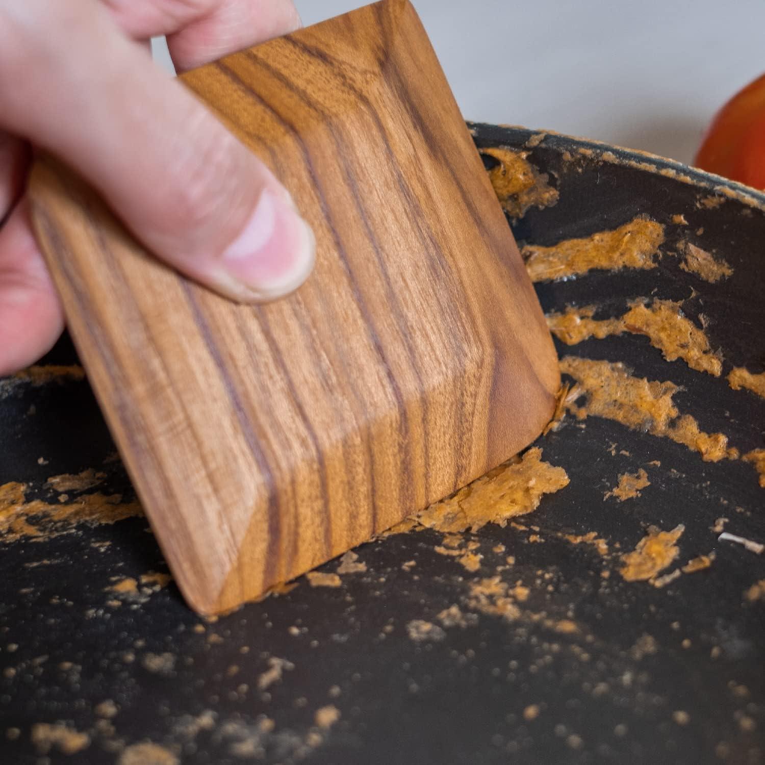 Raspadores de Madera de Teca FAAY - 2 Paquetes para Cocina