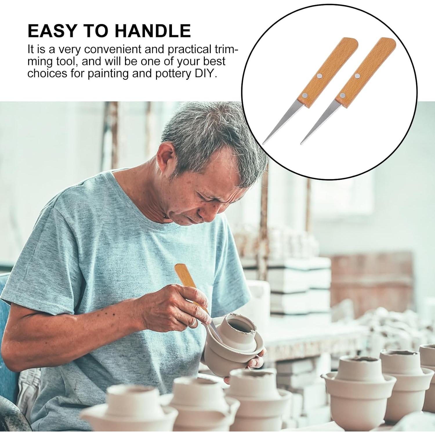 Herramientas de Grabado EXCEART 4 Pcs Mango Madera Acero