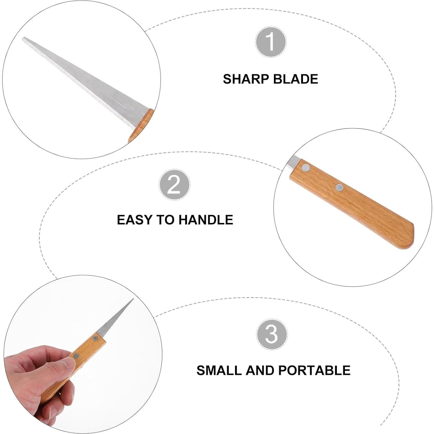 Herramientas de Grabado EXCEART 4 Pcs Mango Madera Acero