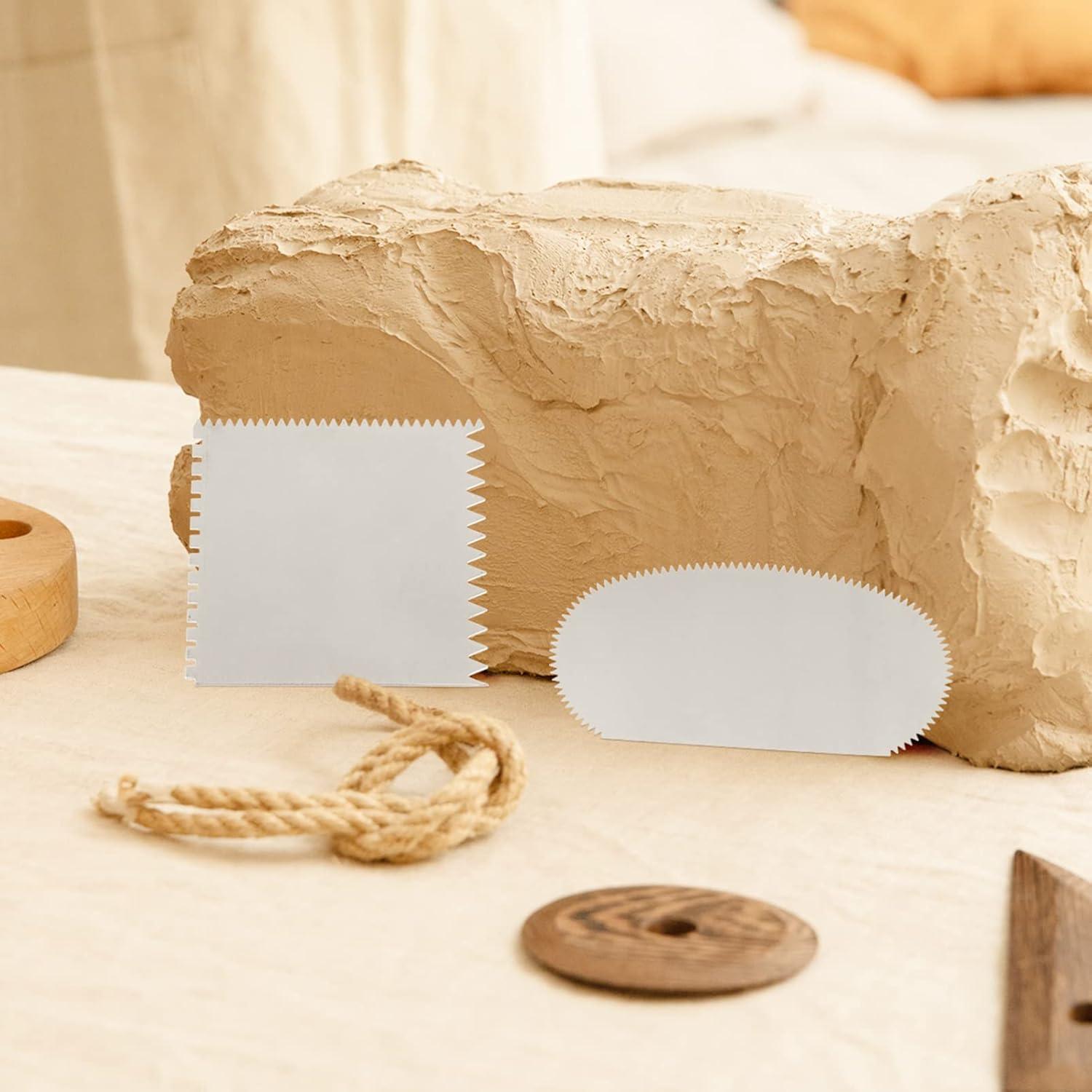 Juego de 4 raspadores de arcilla ARTIBETTER acero inoxidable