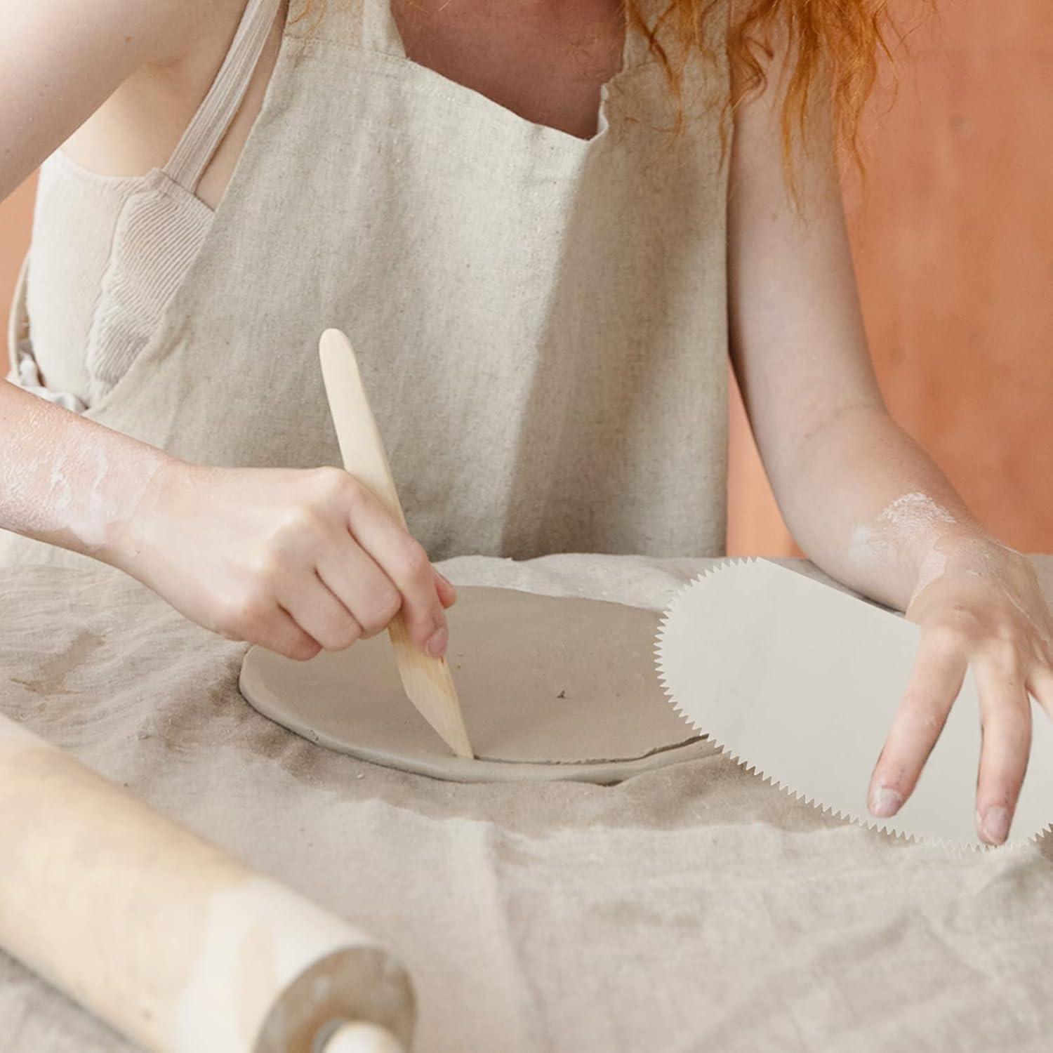 Juego de 4 raspadores de arcilla ARTIBETTER acero inoxidable