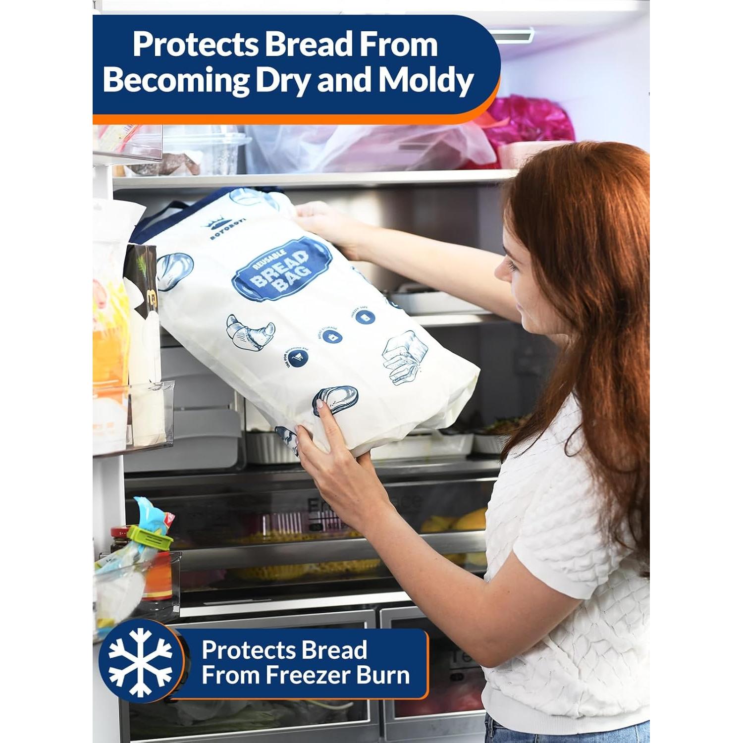 Bolsas de Pan Reutilizables ROYOROYI 2 Piezas 43x30 cm