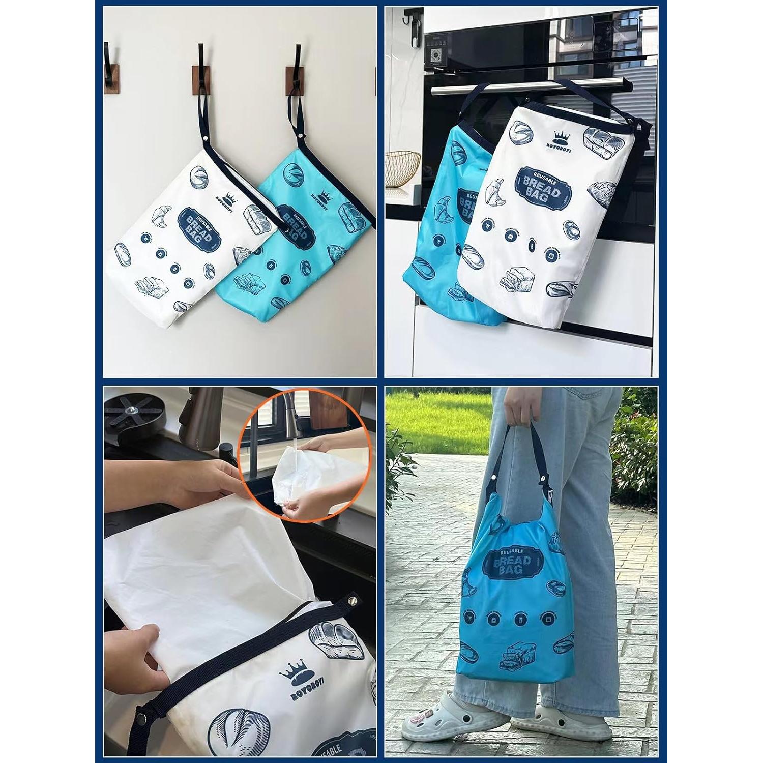 Bolsas de Pan Reutilizables ROYOROYI 2 Piezas 43x30 cm