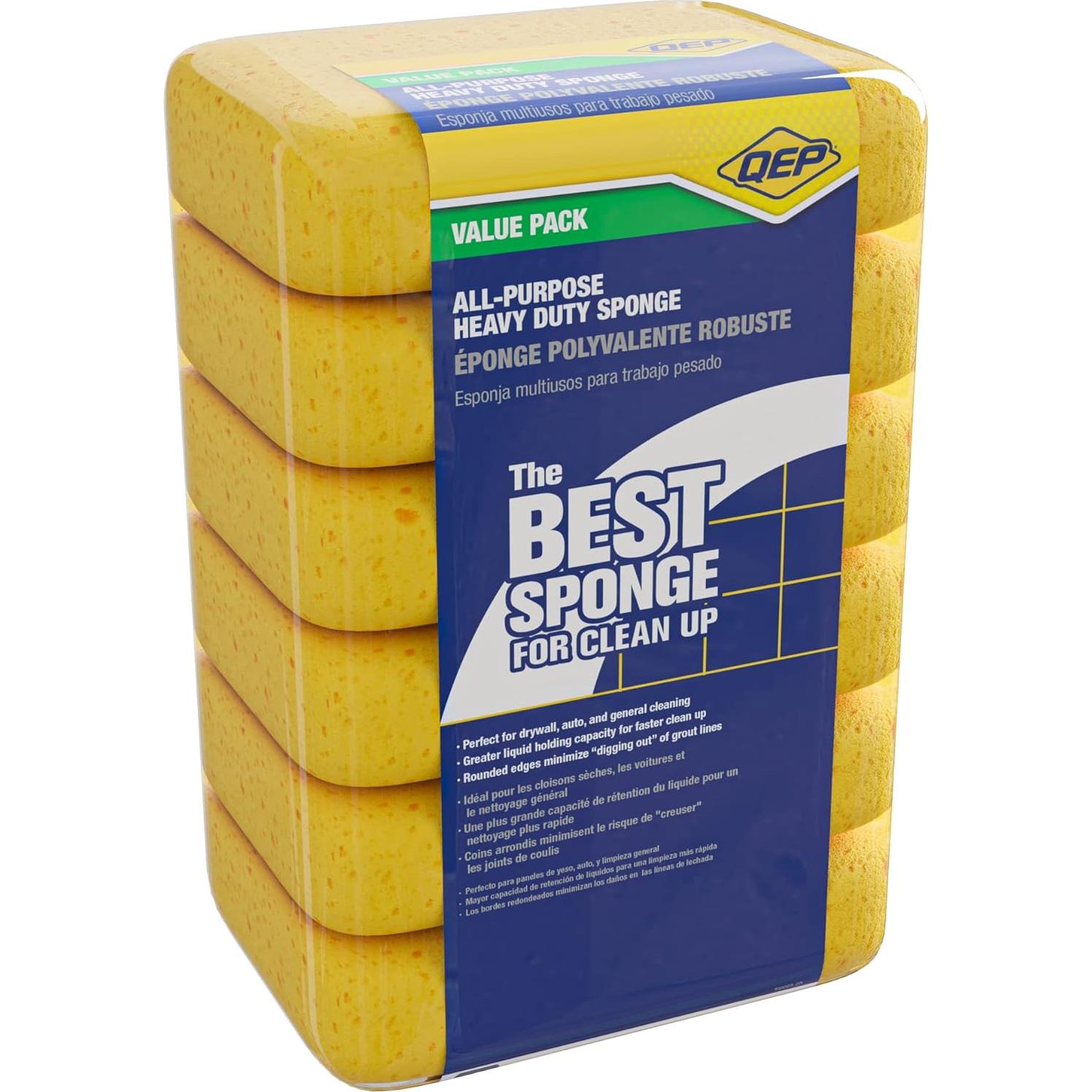 Esponja de Grouting QEP 70005Q-6D 19 cm x 14 cm Paquete de 6