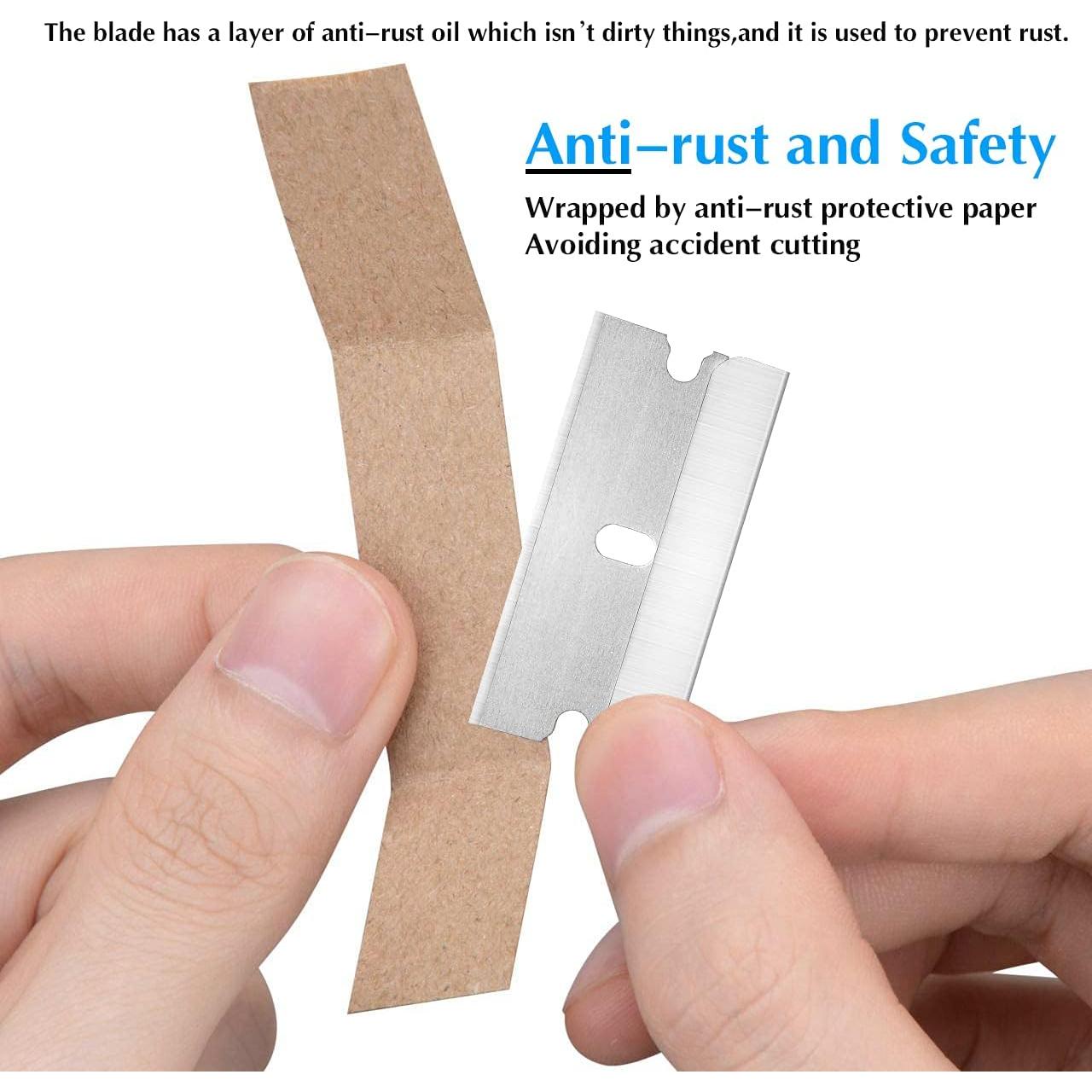 Cuchillas de Afeitar JIKIOU 200 Pcs Acero al Carbono