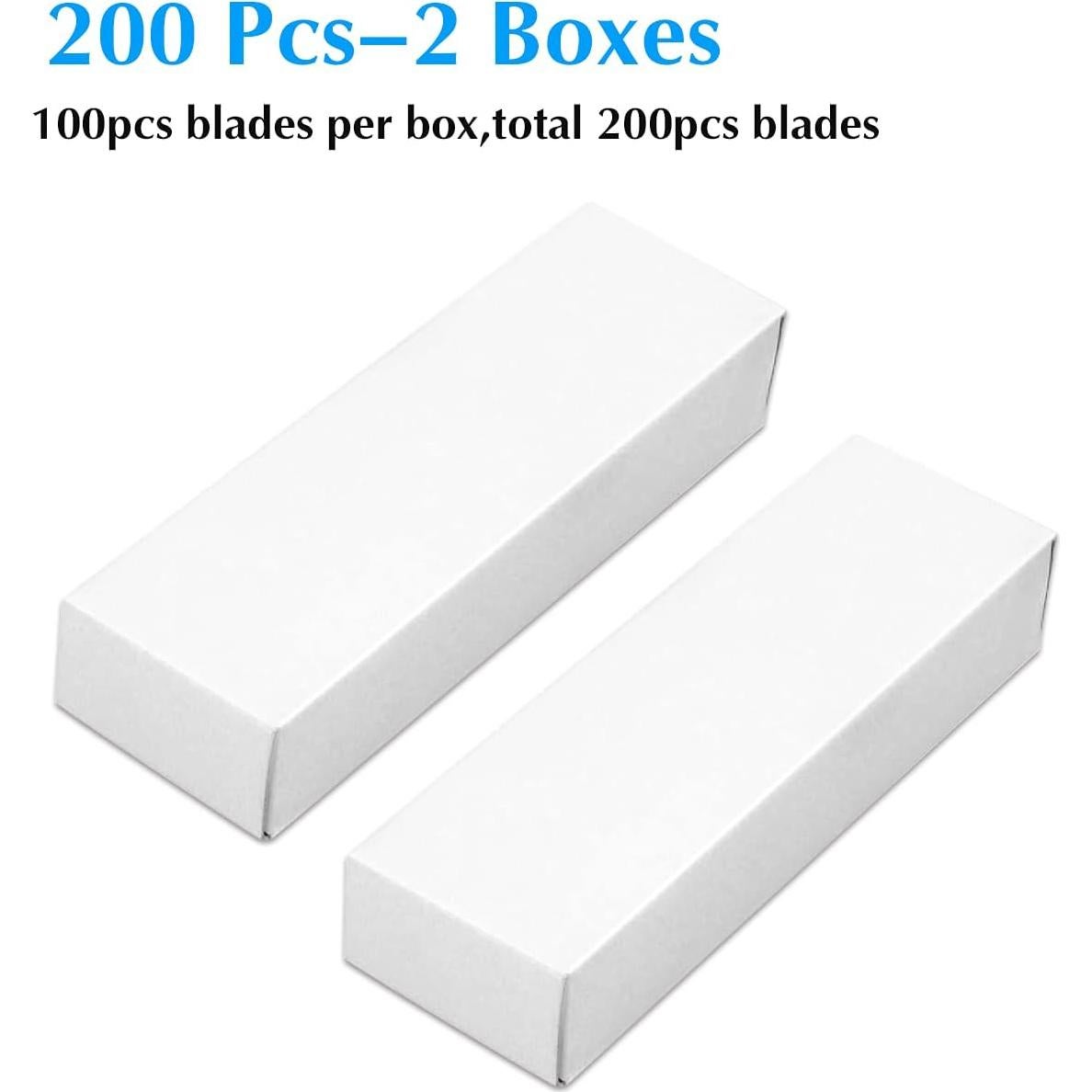 Cuchillas de Afeitar JIKIOU 200 Pcs Acero al Carbono