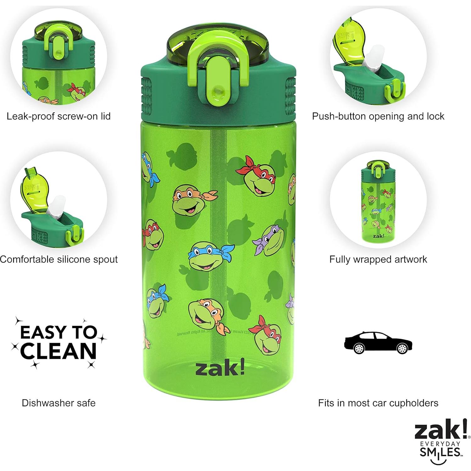 Botella de Agua Zak Designs Tortugas Ninja 2 Piezas 500 ml