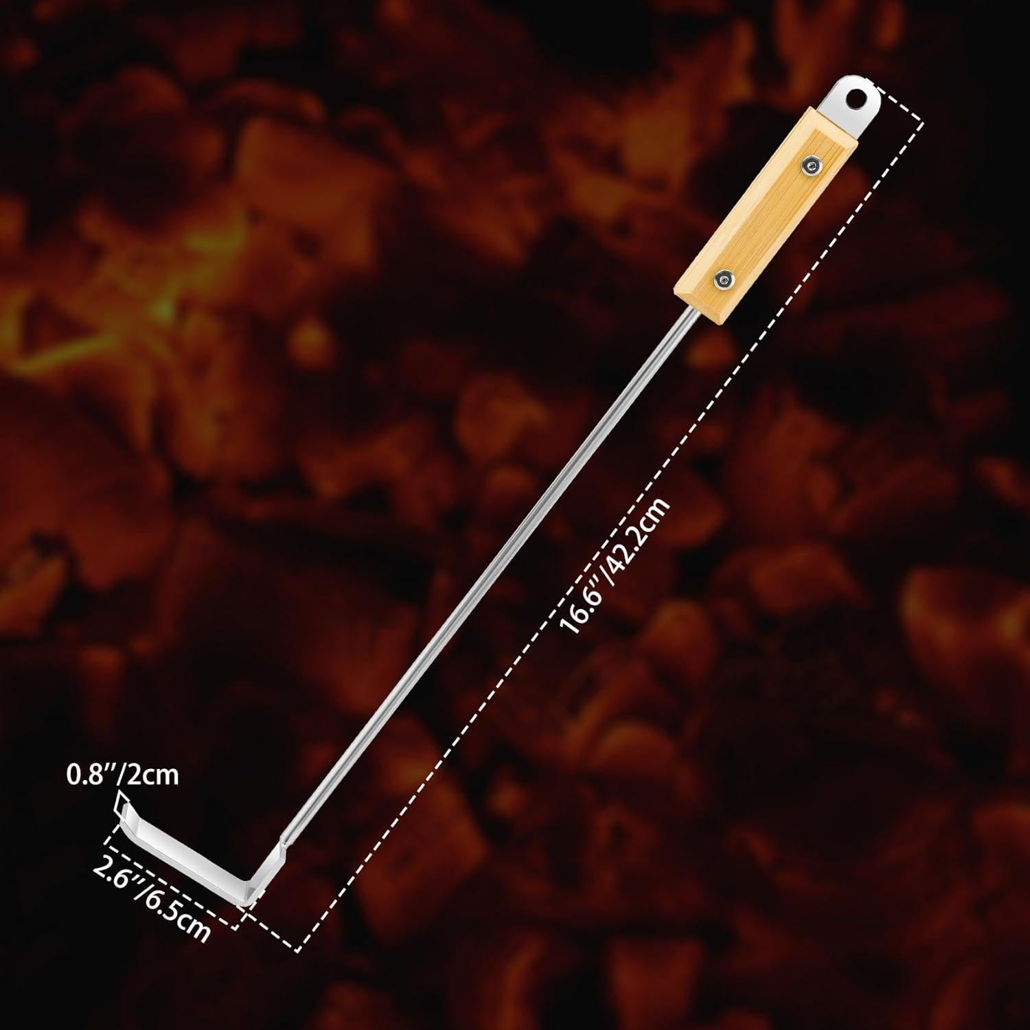 Rastrillo de Ceniza Onlyfire 43 cm Acero Inoxidable BBQ