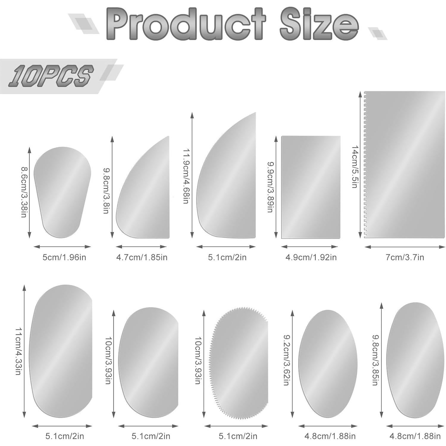 Kit de 10 Herramientas de Cerámica Acero Inoxidable Meyeyaia