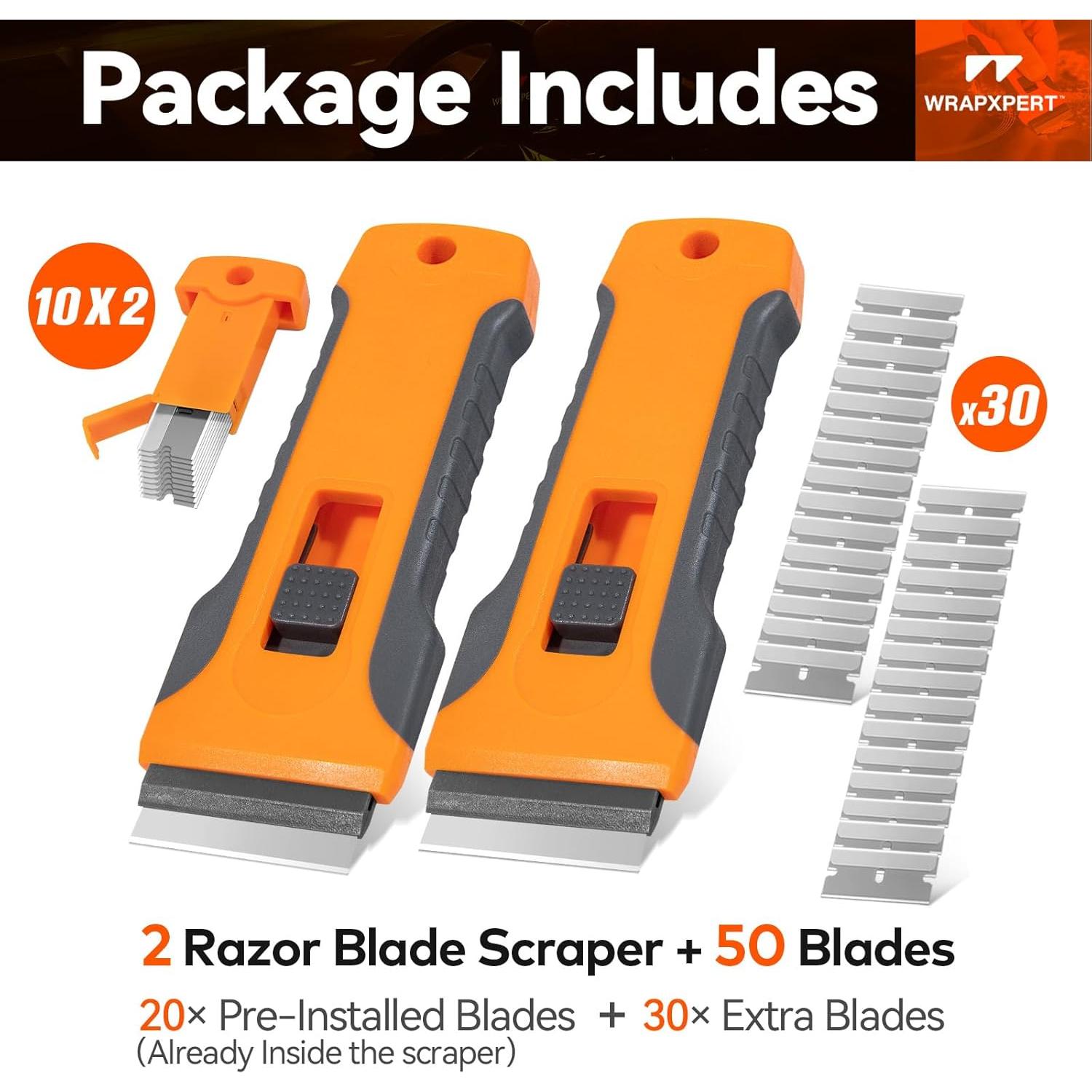 Raspador de Cuchilla WrapXpert 2 Paquete con 30 Cuchillas