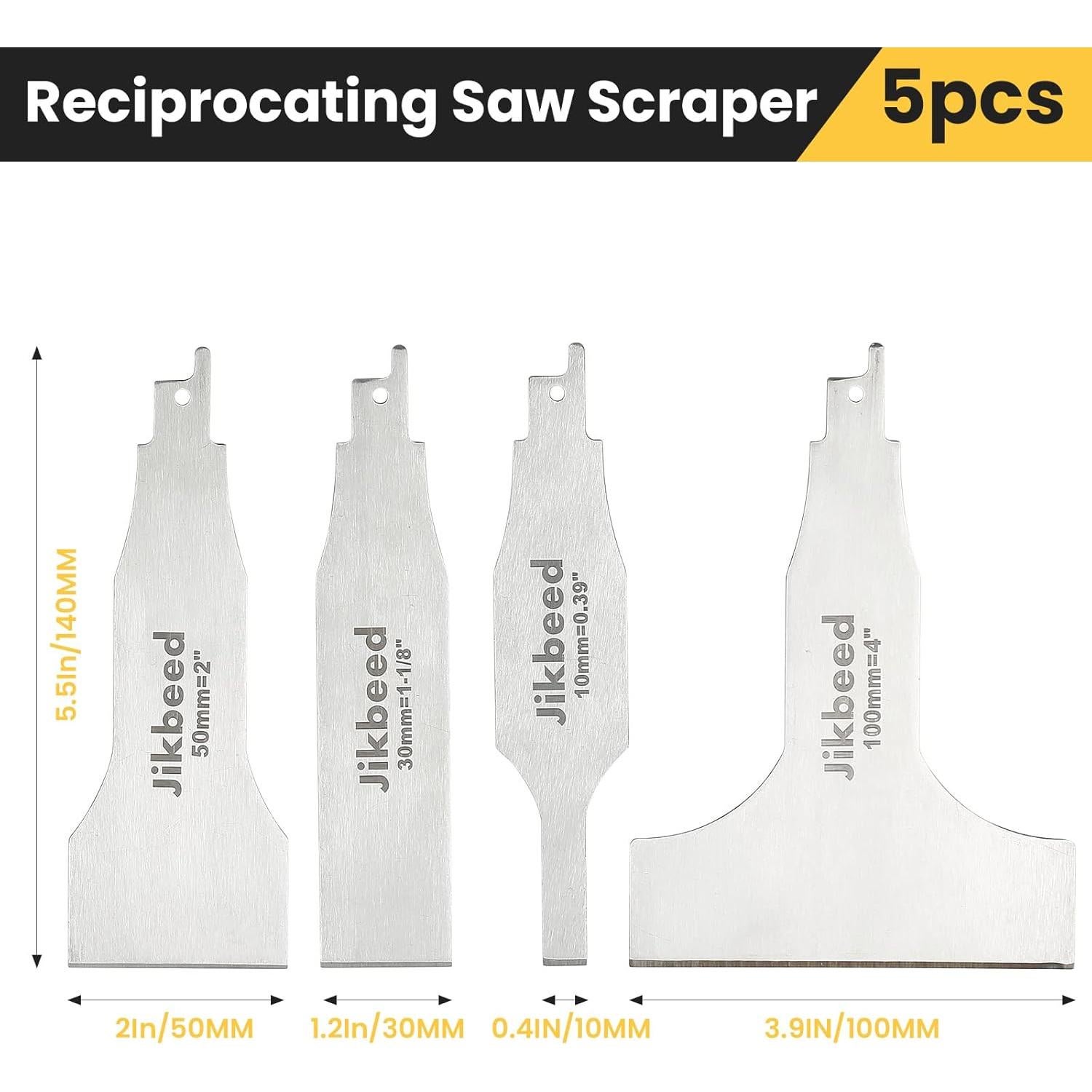 Cuchilla de Raspado Sawzall Jikbeed - 4 Accesorios Universales