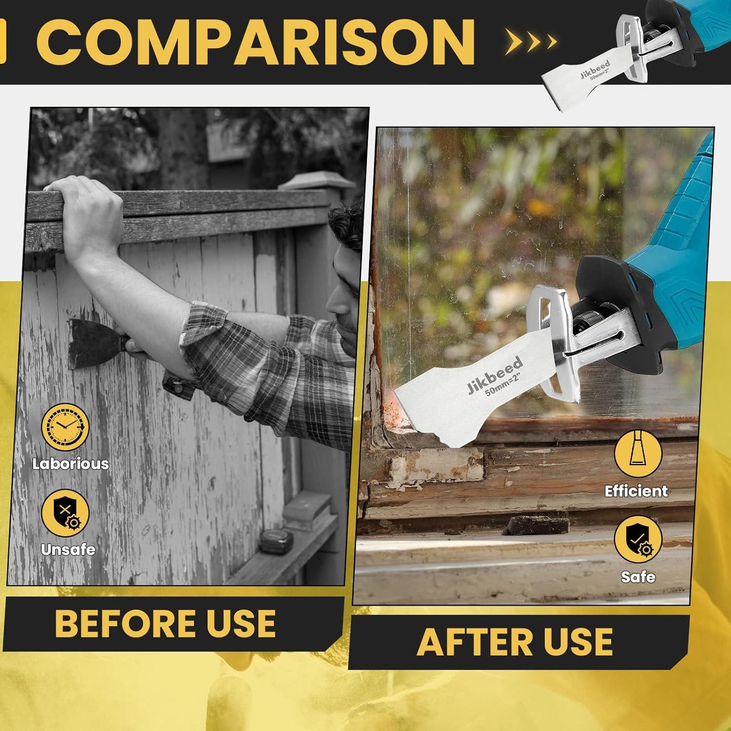 Cuchilla de Raspado Sawzall Jikbeed - 4 Accesorios Universales