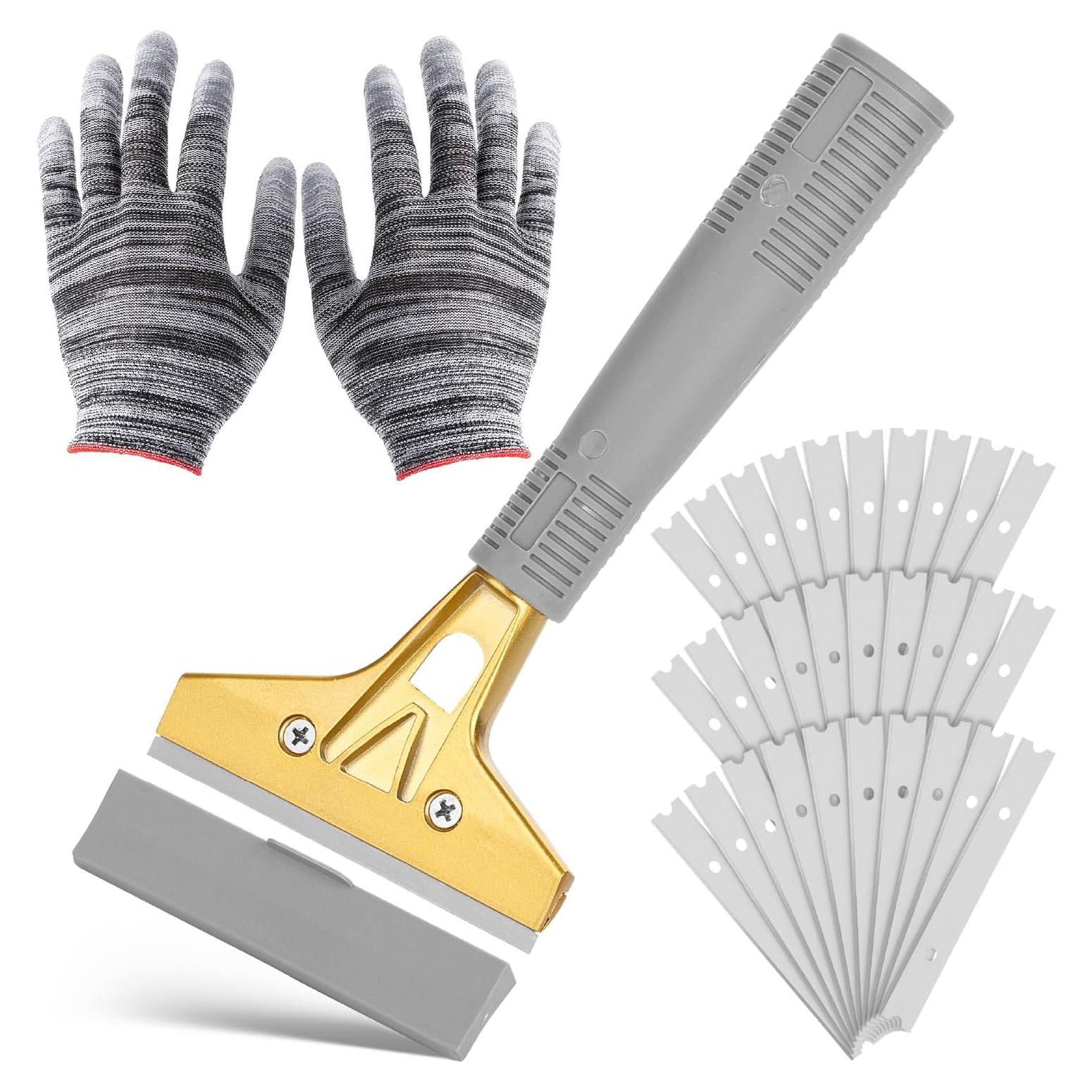 Raspador de Piso Bates 10 cm con 30 Cuchillas y Guantes