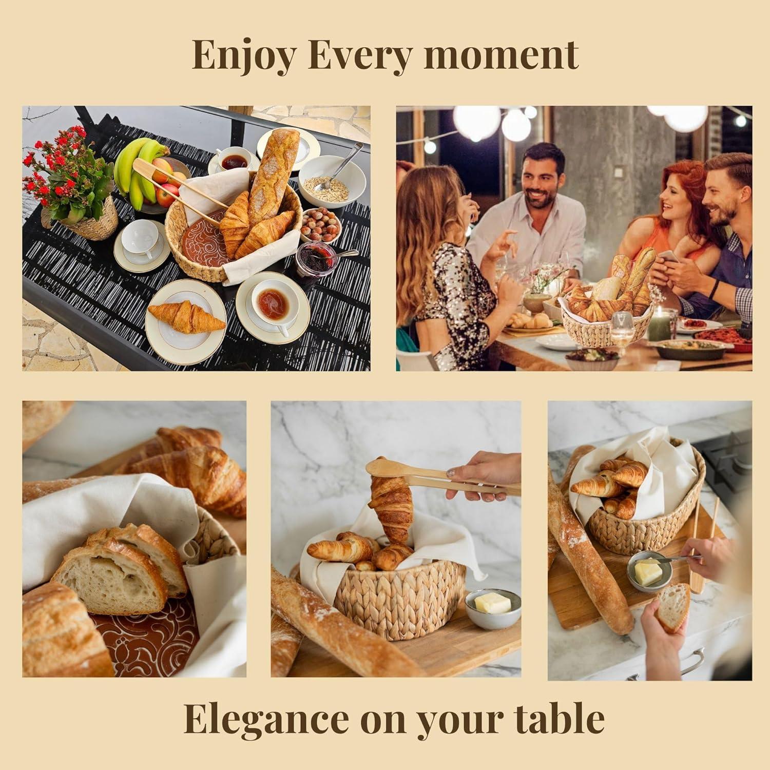 Cesta Calentadora de Pan Meryotsa 24x13x8.7 cm Ratan