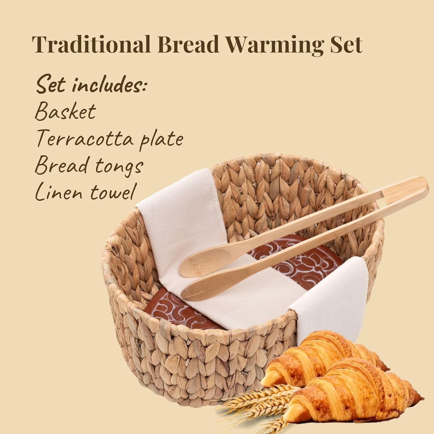 Cesta Calentadora de Pan Meryotsa 24x13x8.7 cm Ratan