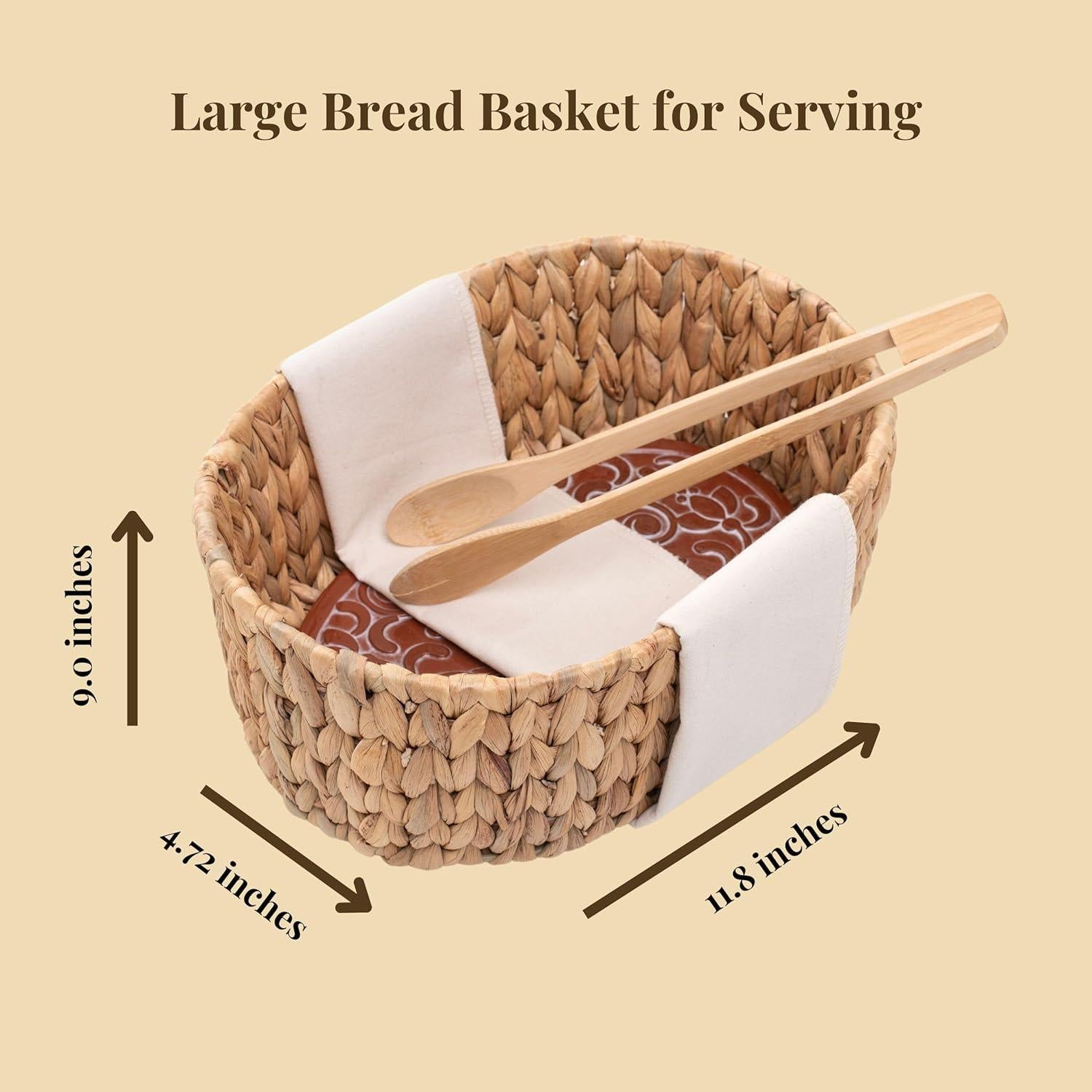 Cesta Calentadora de Pan Meryotsa 24x13x8.7 cm Ratan