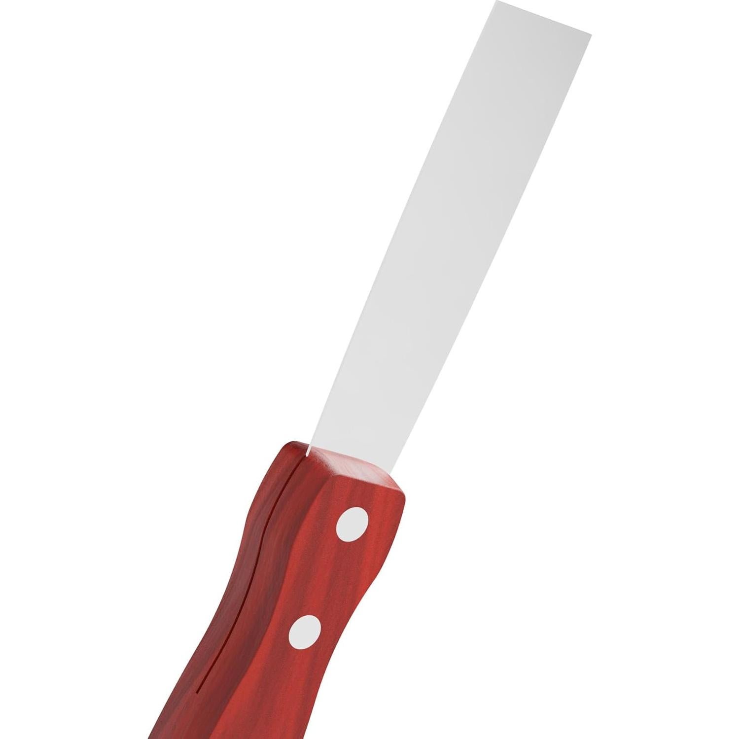 Espátula de Acero Inoxidable FOCMKEAS 21cm 1" Mango de Madera