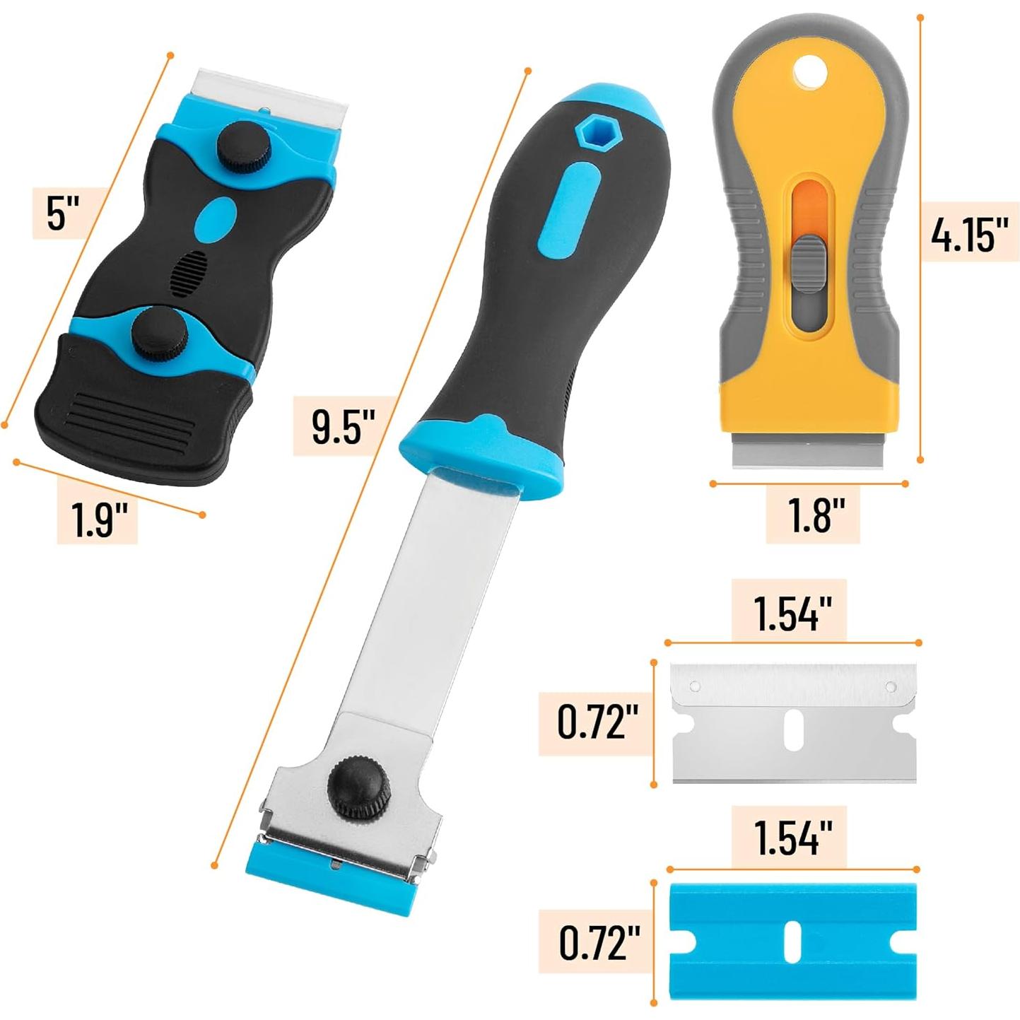 Juego de raspadores Bates con 50 cuchillas plásticas y 30 metálicas