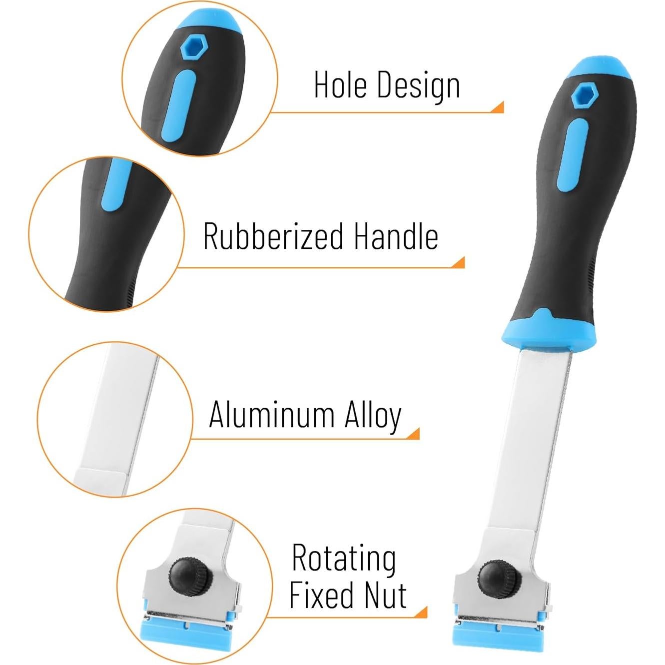 Juego de raspadores Bates con 50 cuchillas plásticas y 30 metálicas
