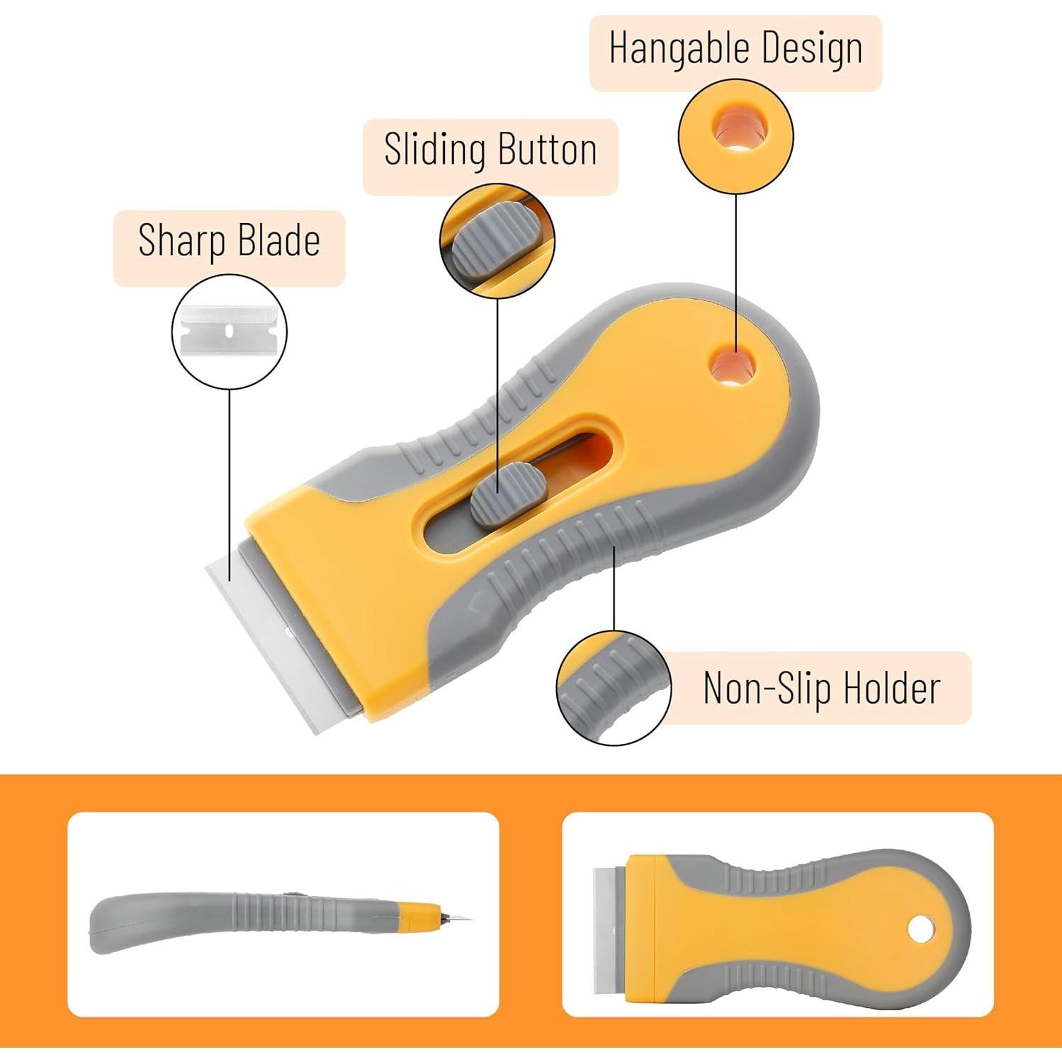 Juego de raspadores Bates con 50 cuchillas plásticas y 30 metálicas
